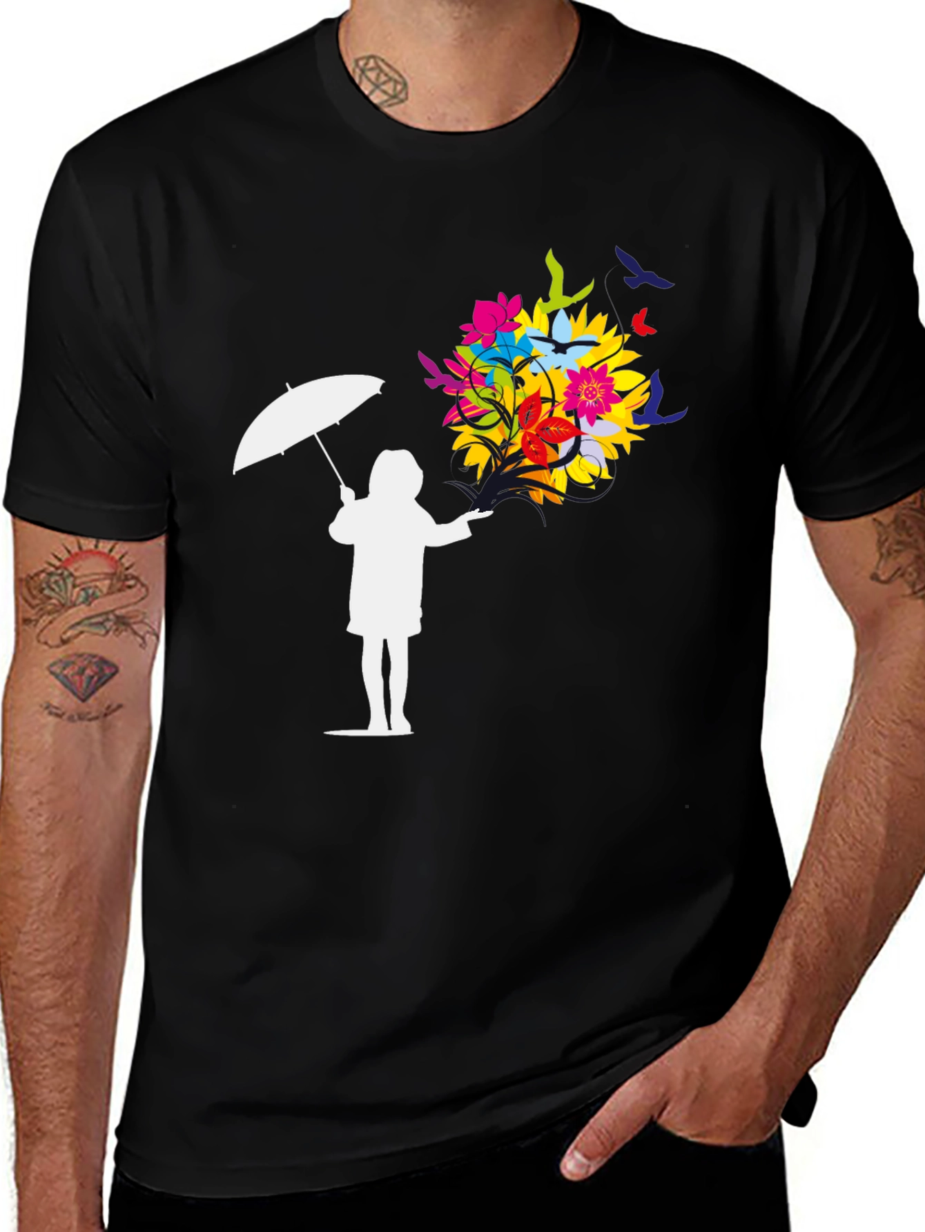 Variant 29 of Floral Rain T-Shirt - Unique Graphic Tee