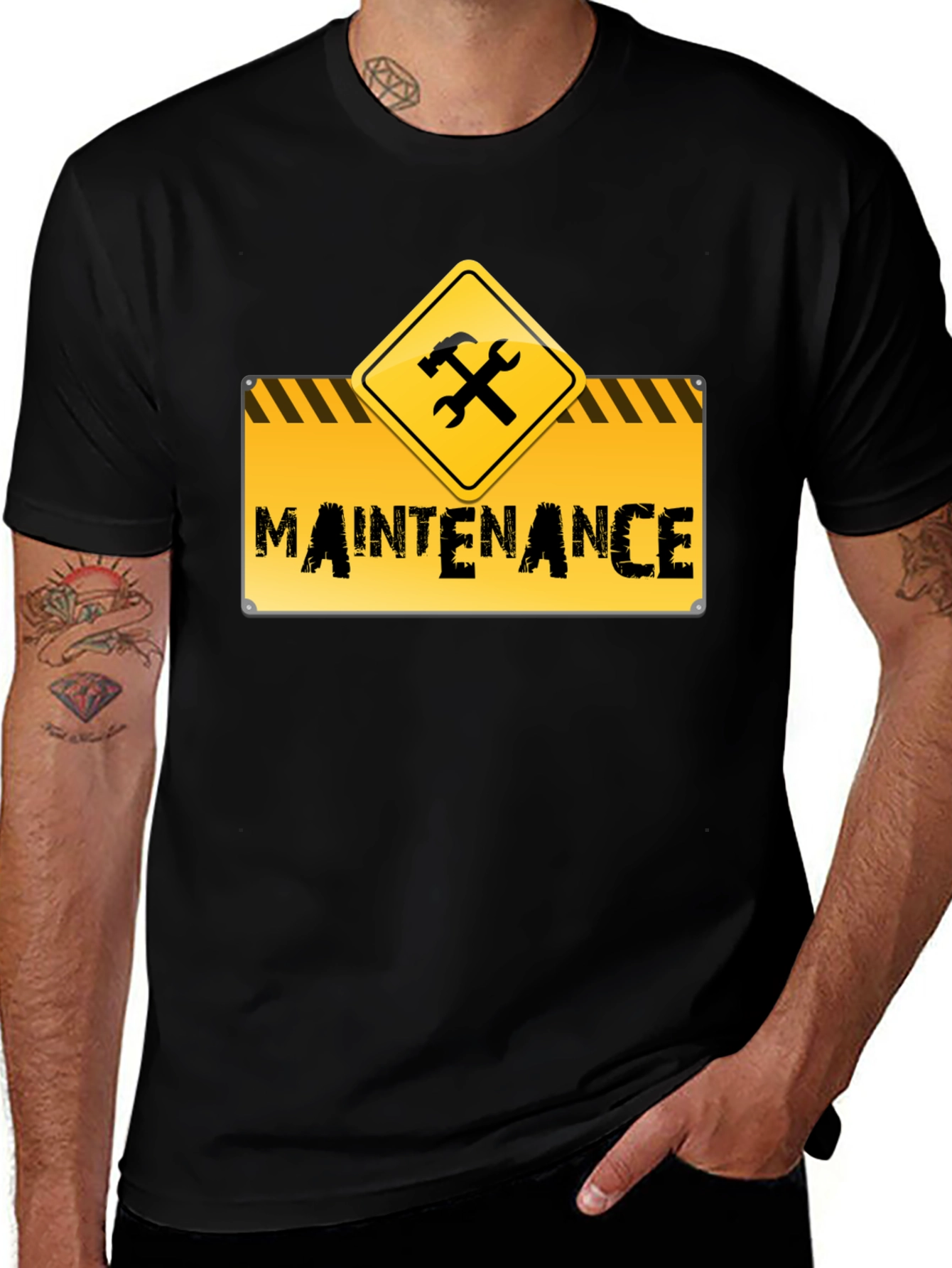 Variant 26 of Maintenance Crew Black T-Shirt
