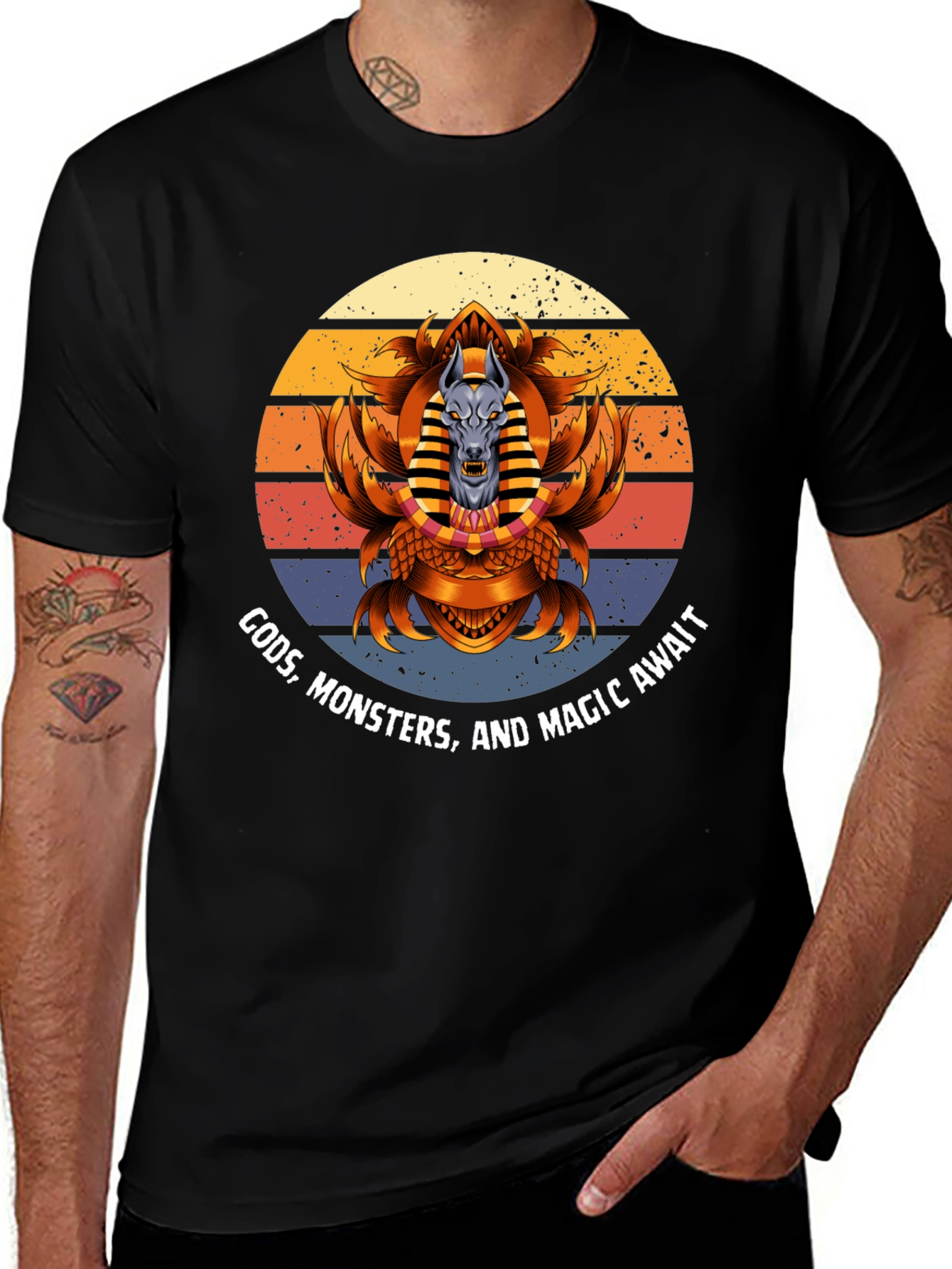 Gods, Monsters, Magic Tee - Anubis Graphic