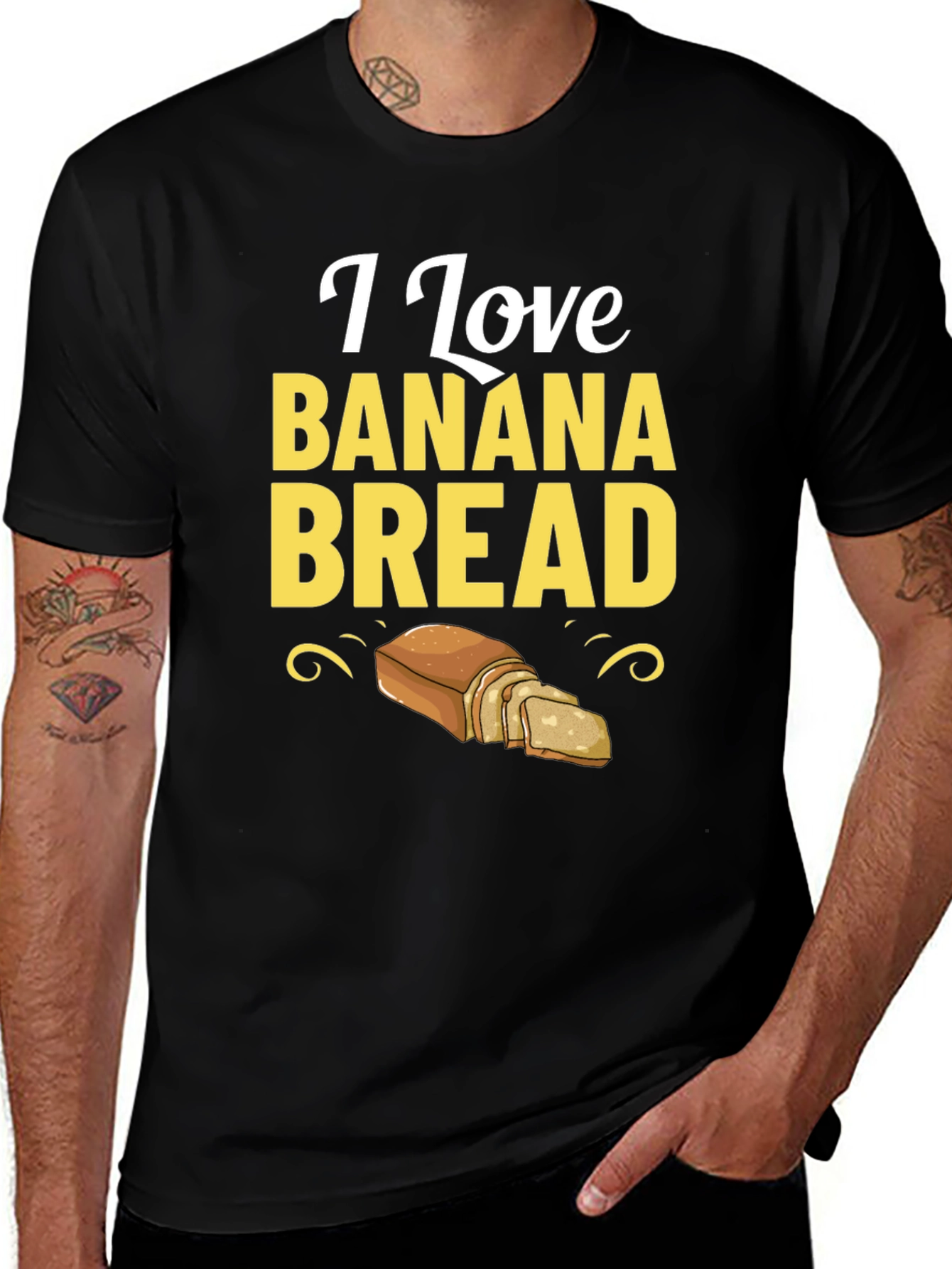 Variant 5 of I Love Banana Bread T-Shirt, Foodie Tee