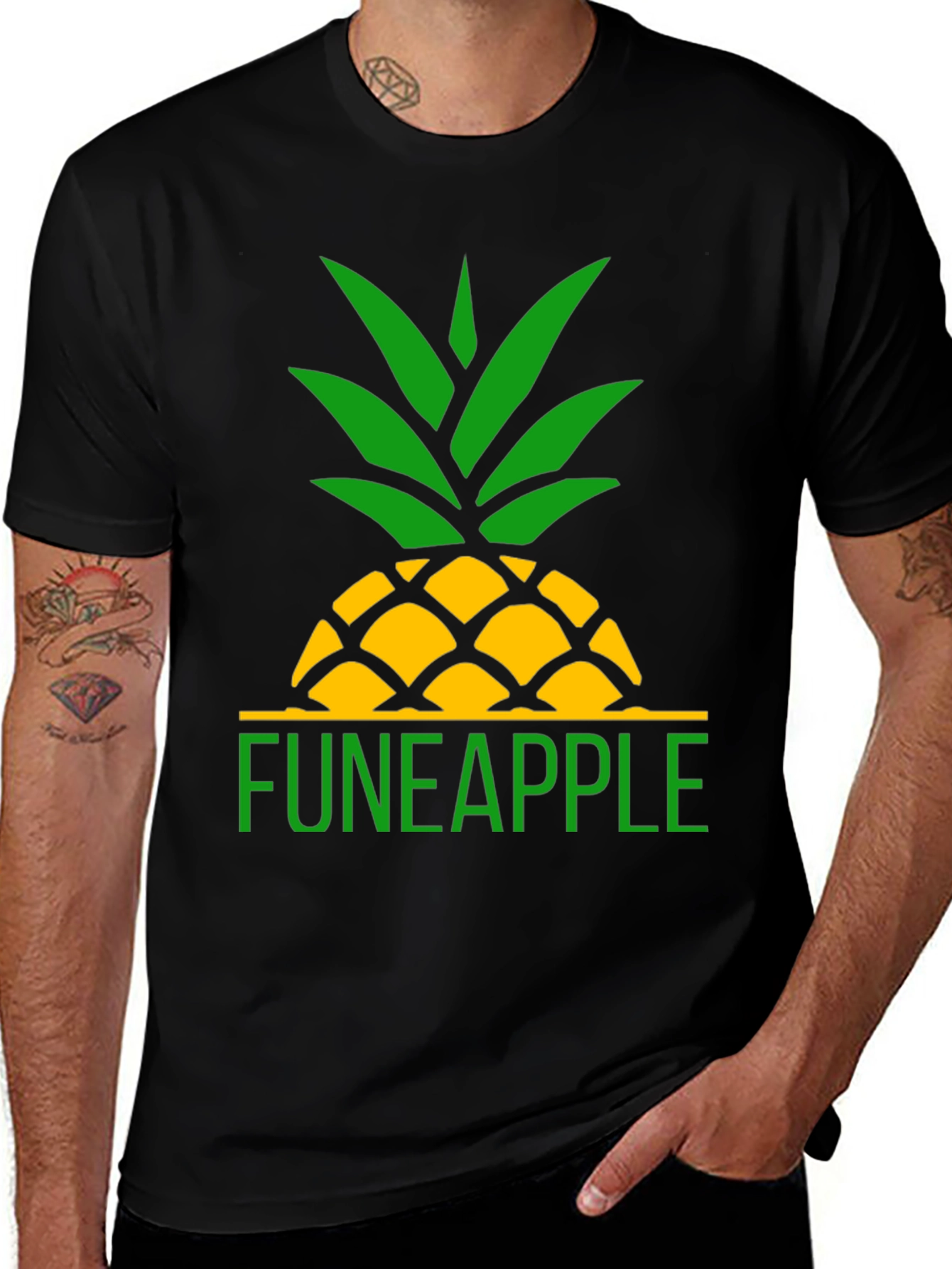 Variant 24 of Fun Pineapple Graphic T-Shirt - Trendy Casual Wear