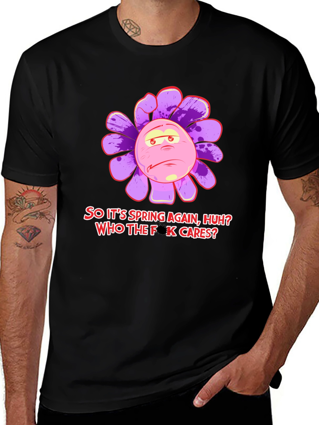 Variant 27 of Grumpy Spring Flower T-Shirt - Funny Sarcastic Tee