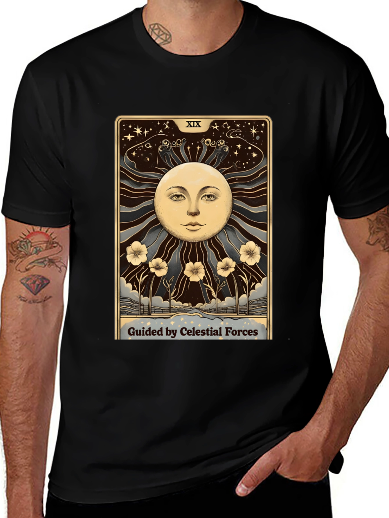 Celestial Forces Tarot Card T-Shirt