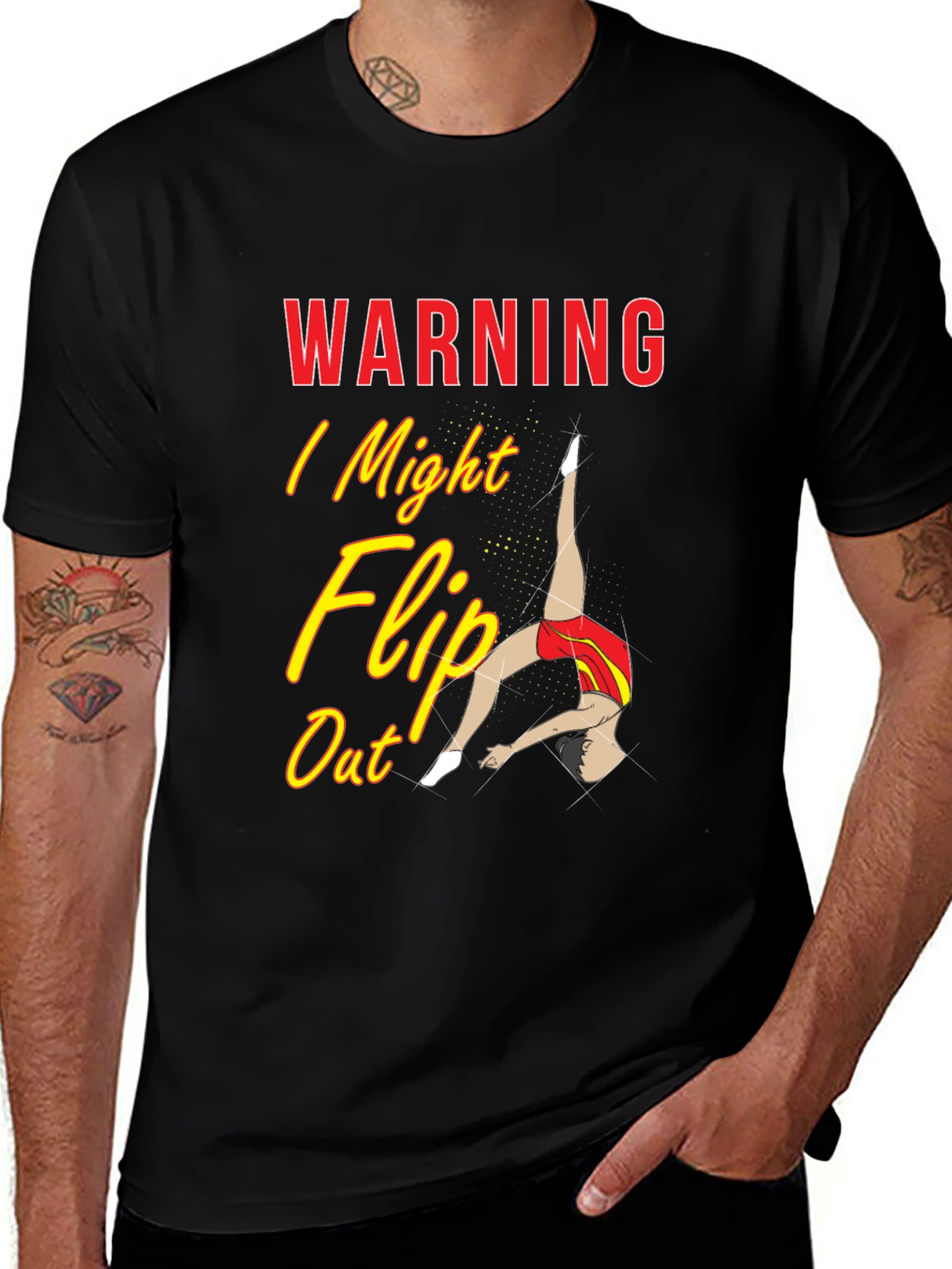 Variant 21 of Warning I Might Flip Out T-Shirt - Gymnastics Humor Tee
