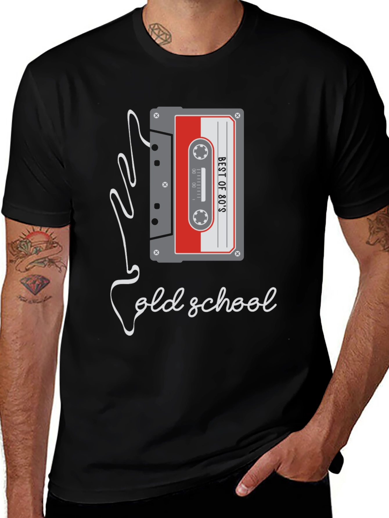 Variant 10 of Old School Cassette Tape Graphic Tee - Retro Style