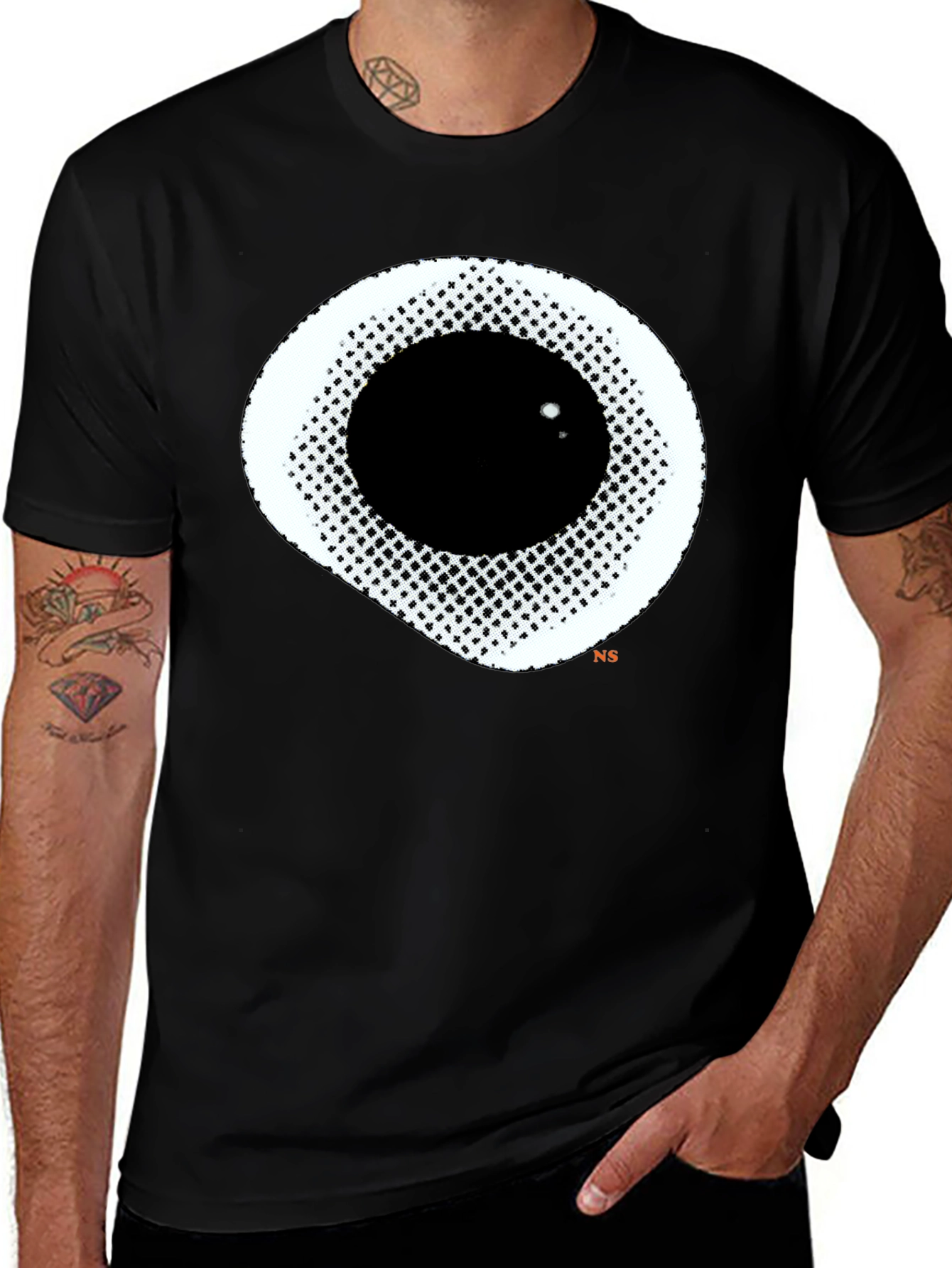 Variant 22 of Abstract Eye Graphic Black T-Shirt