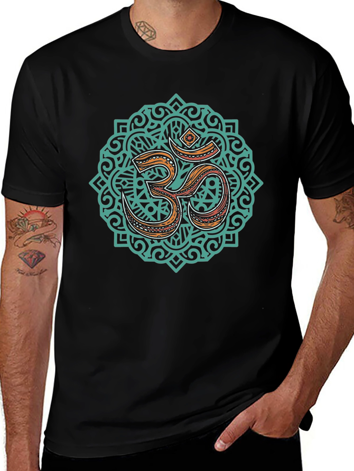 Variant 7 of Om Mandala Graphic T-Shirt - Spiritual Design