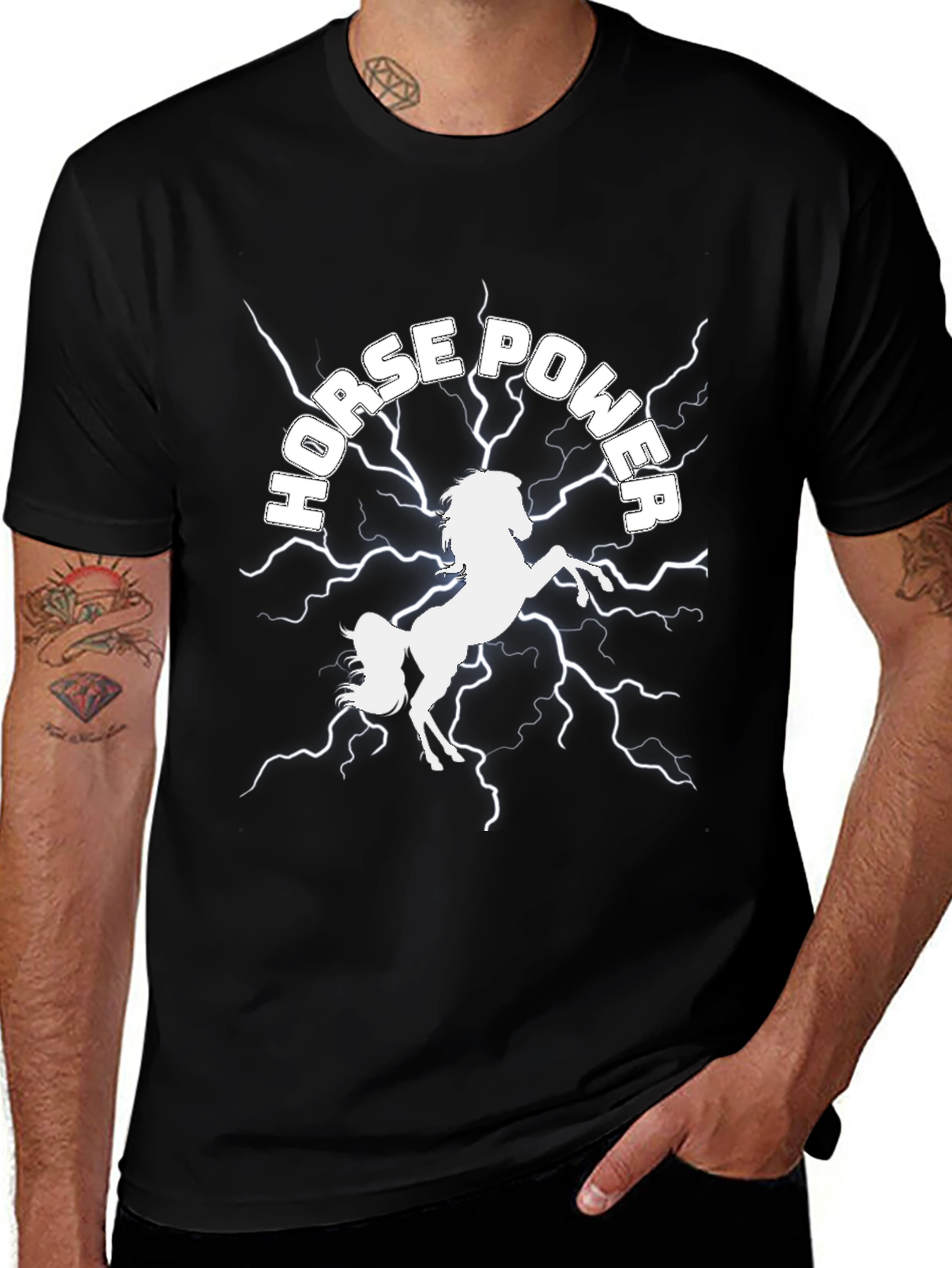Horse Power T-Shirt - Lightning Horse Tee