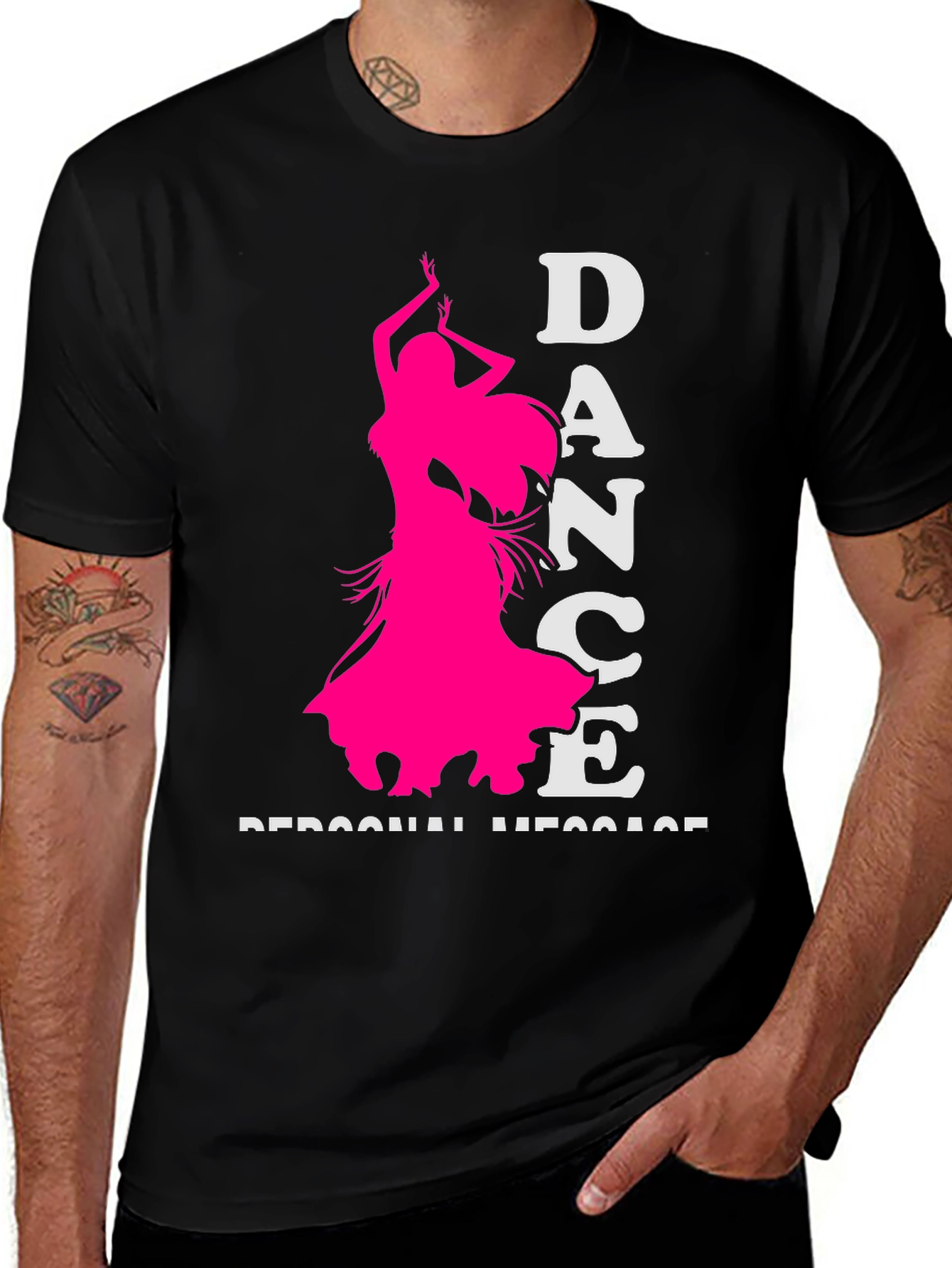 Variant 5 of Dance Silhouette Graphic Tee - Black