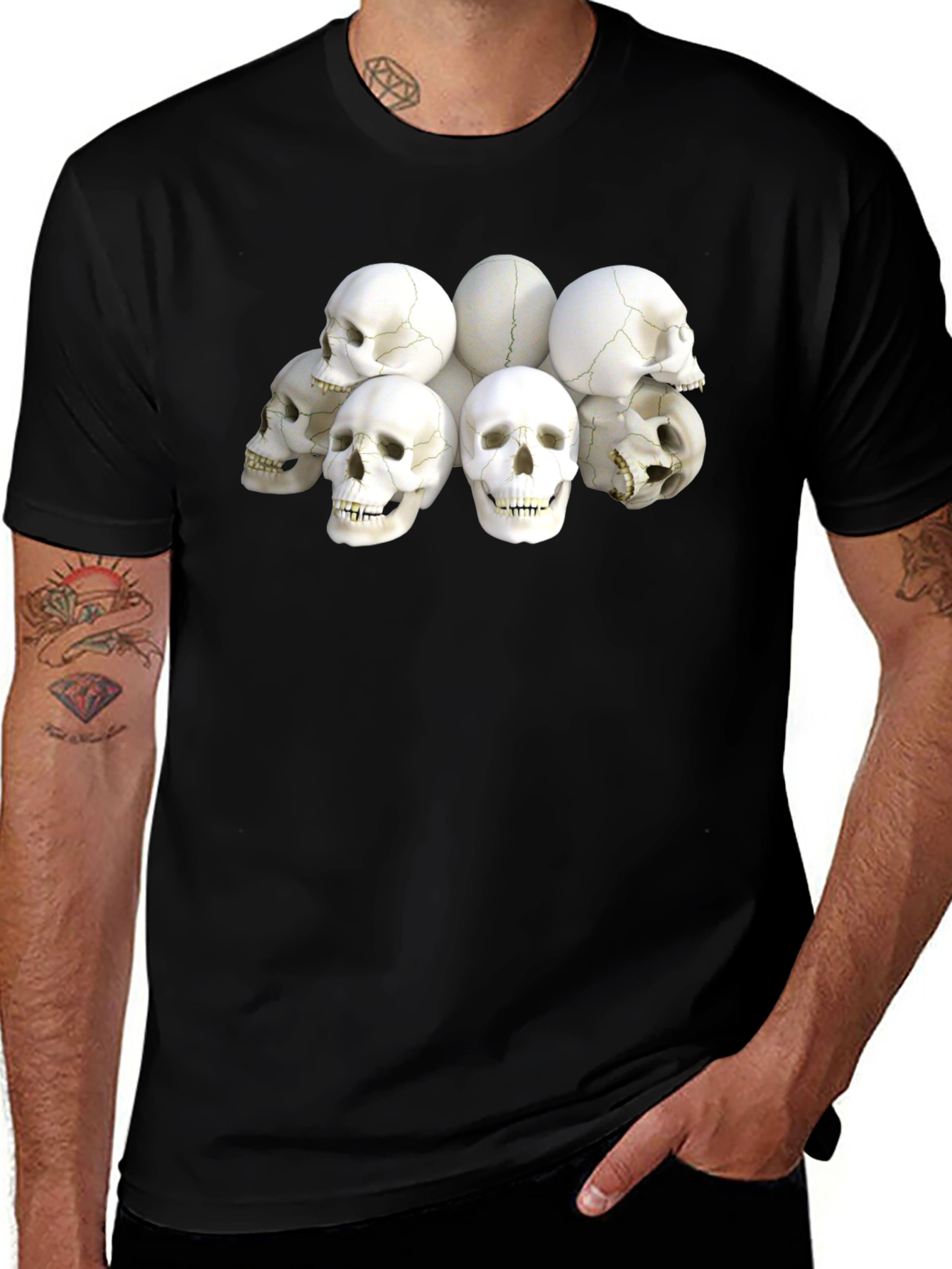 Variant 20 of Skull Pile Graphic T-Shirt