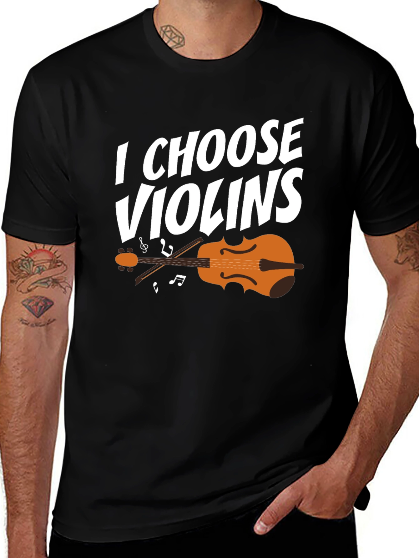 Variant 13 of I Choose Violins Graphic T-Shirt