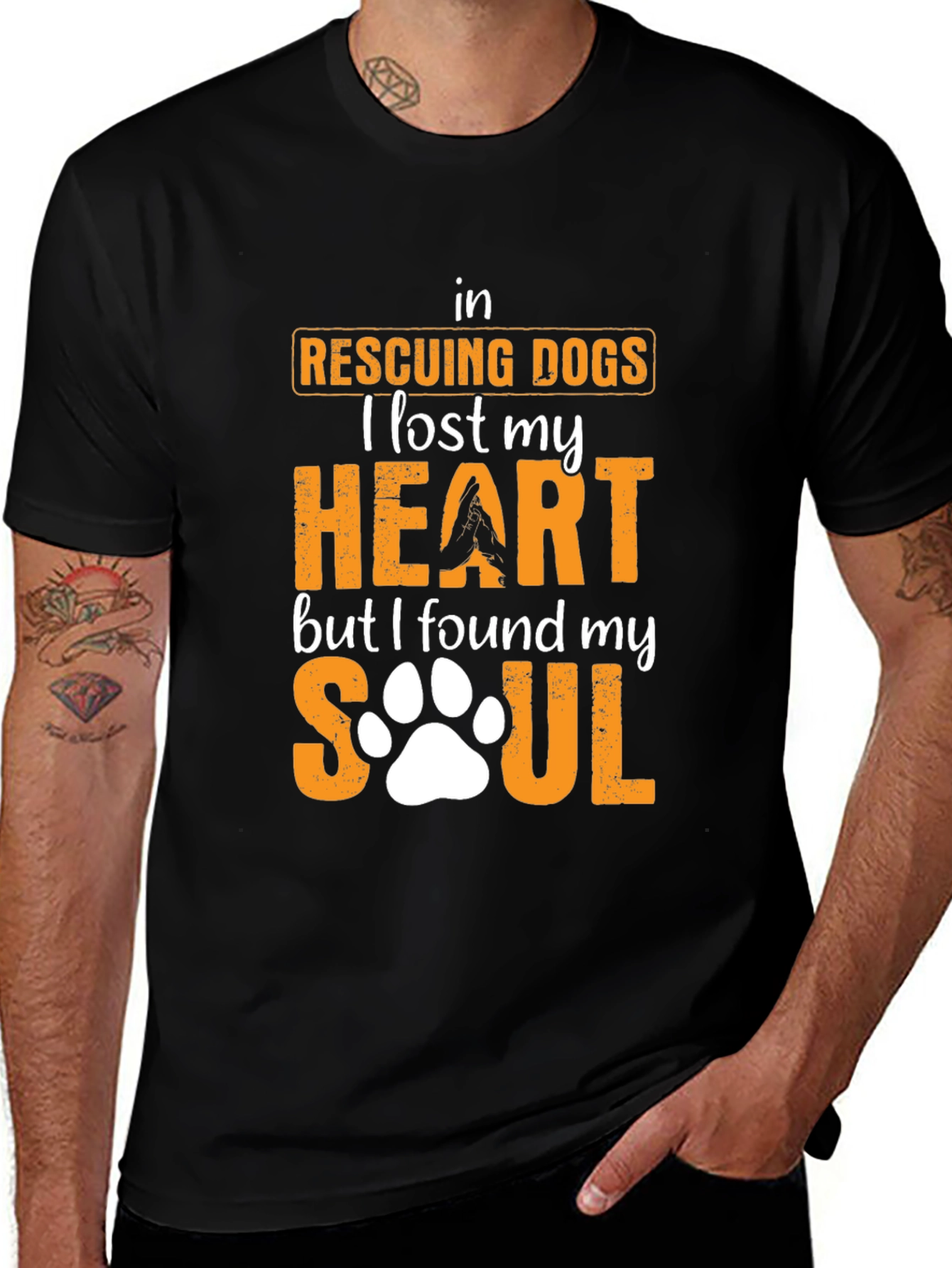 Rescuing Dogs T-Shirt - Lost Heart Found Soul