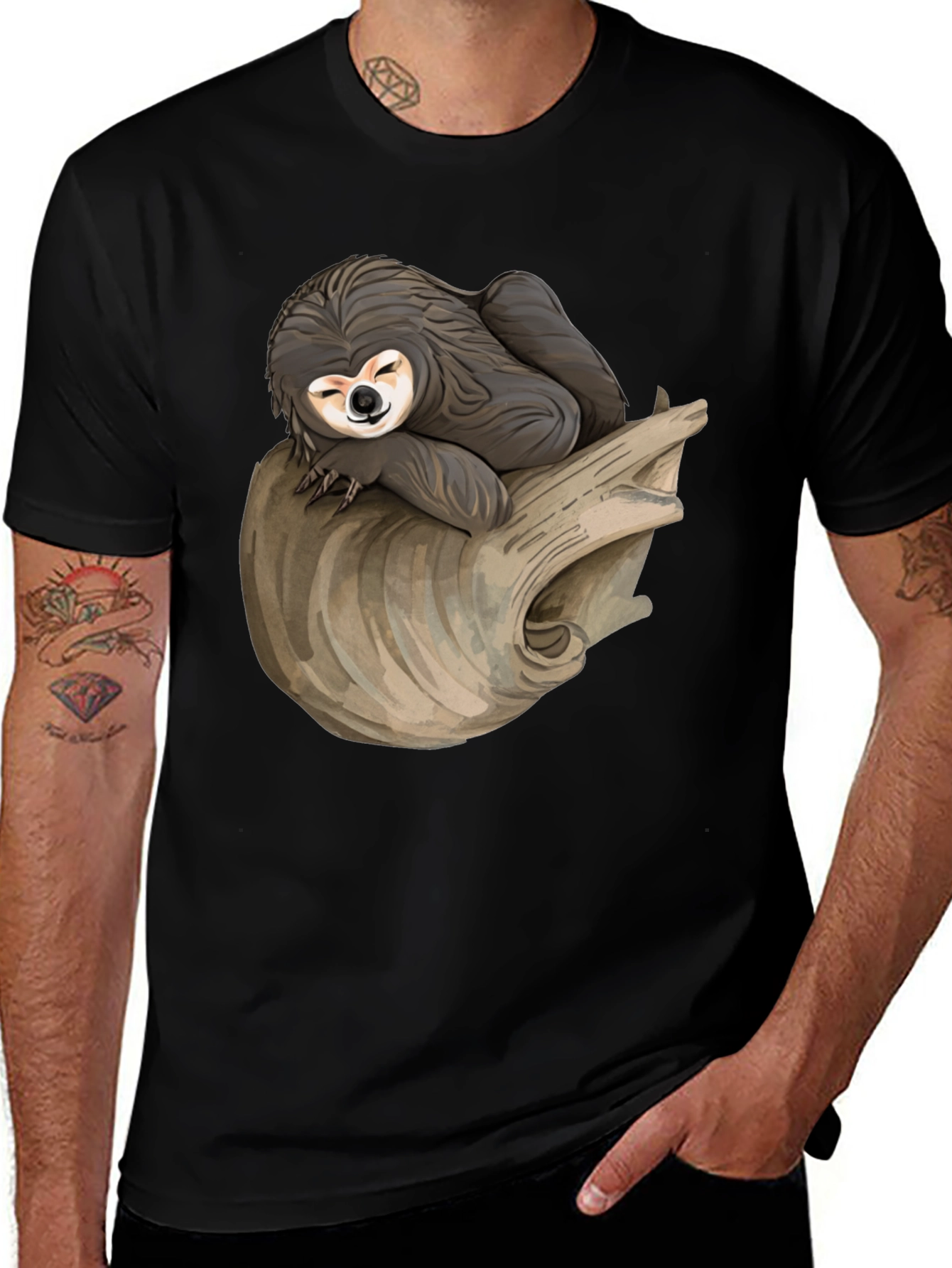Variant 25 of Sloth Nap T-Shirt -  Relaxed Style