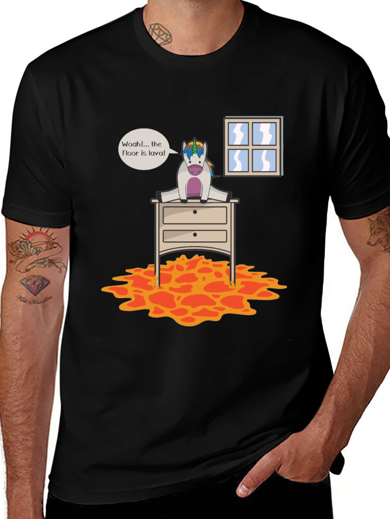 The Floor is Lava Unicorn T-Shirt