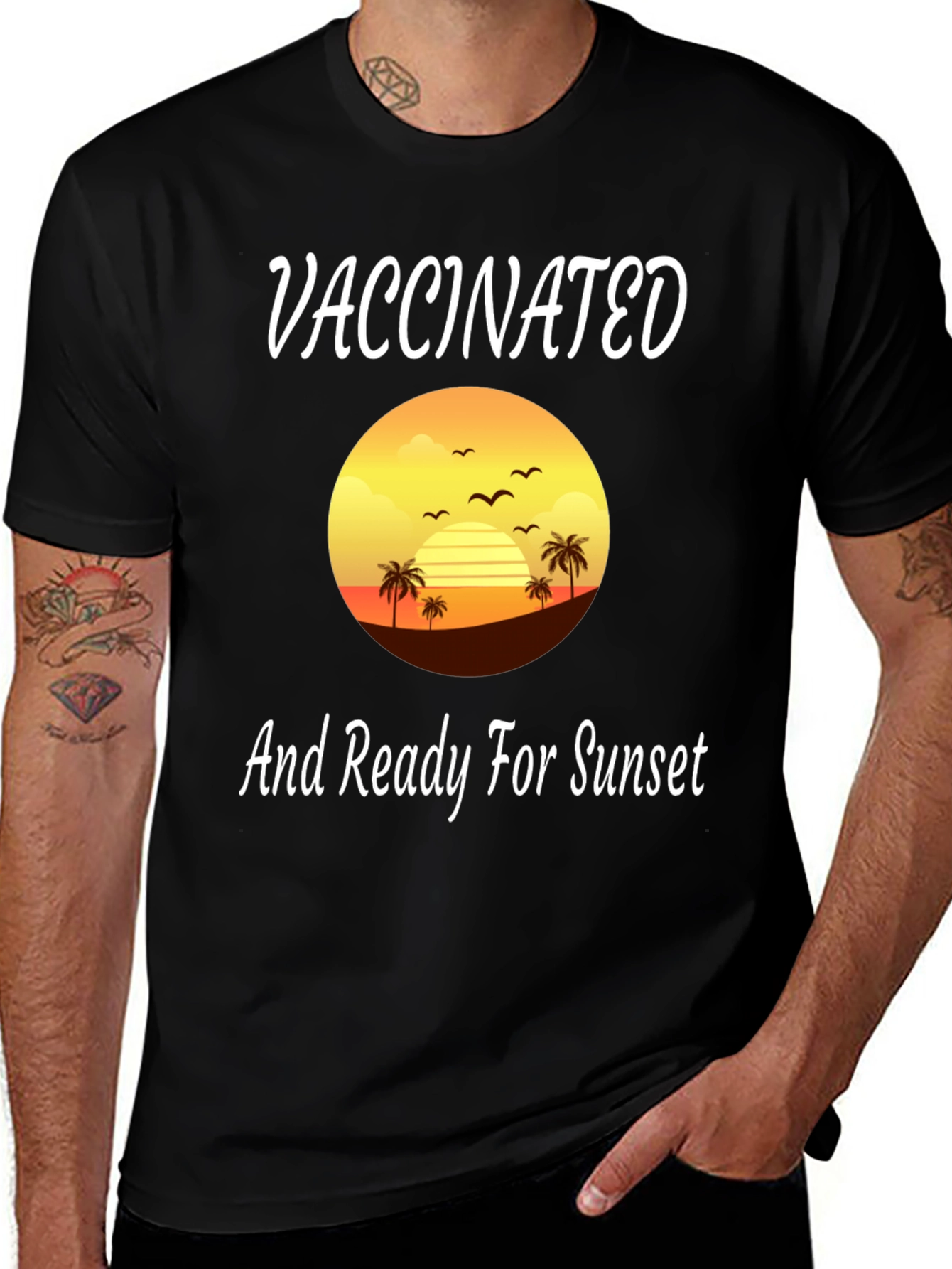 Variant 29 of Vaccinated Sunset Tee
