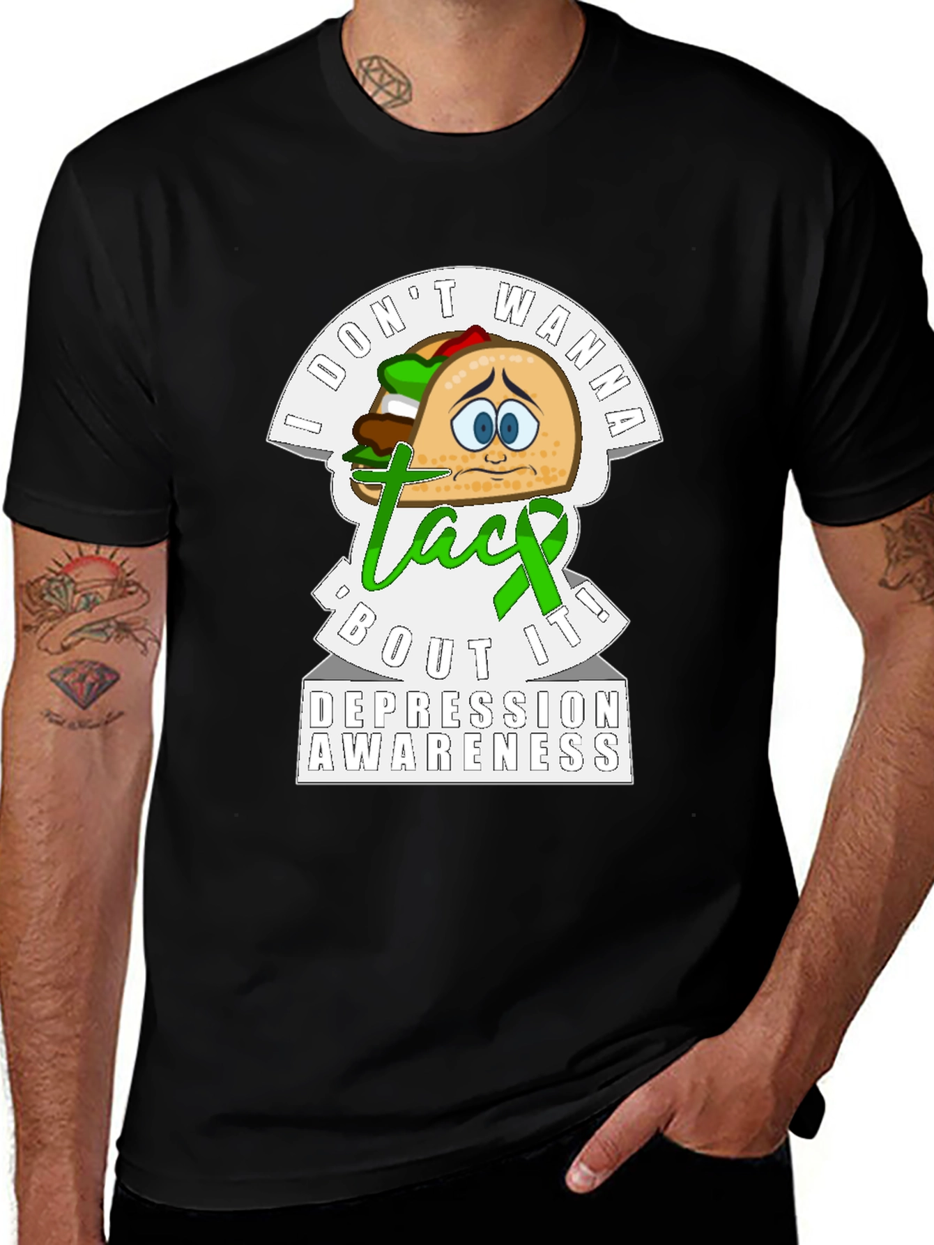 Variant 22 of Depression Awareness Taco T-Shirt