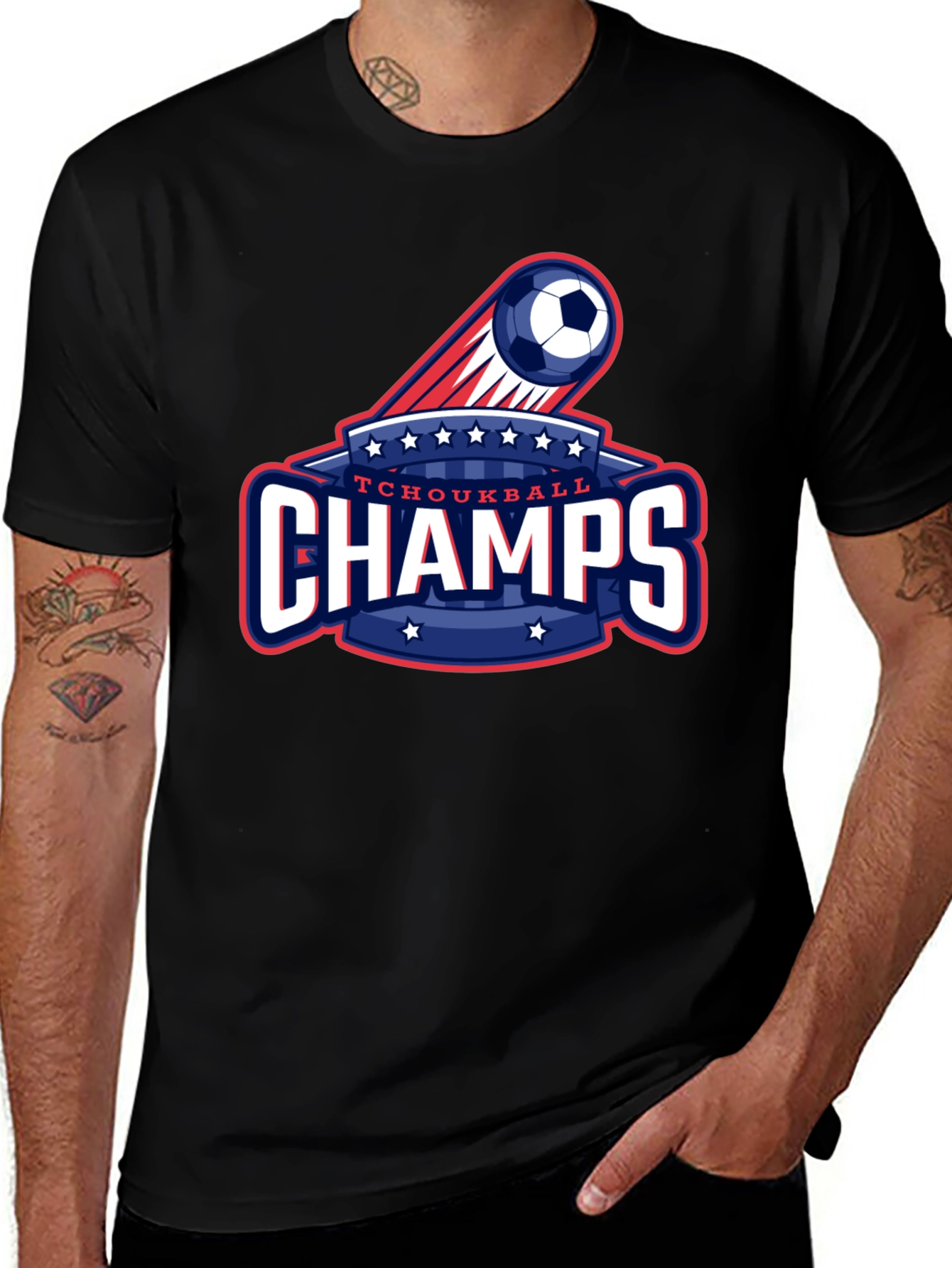 Tchoukball Champs Graphic Tee - Black