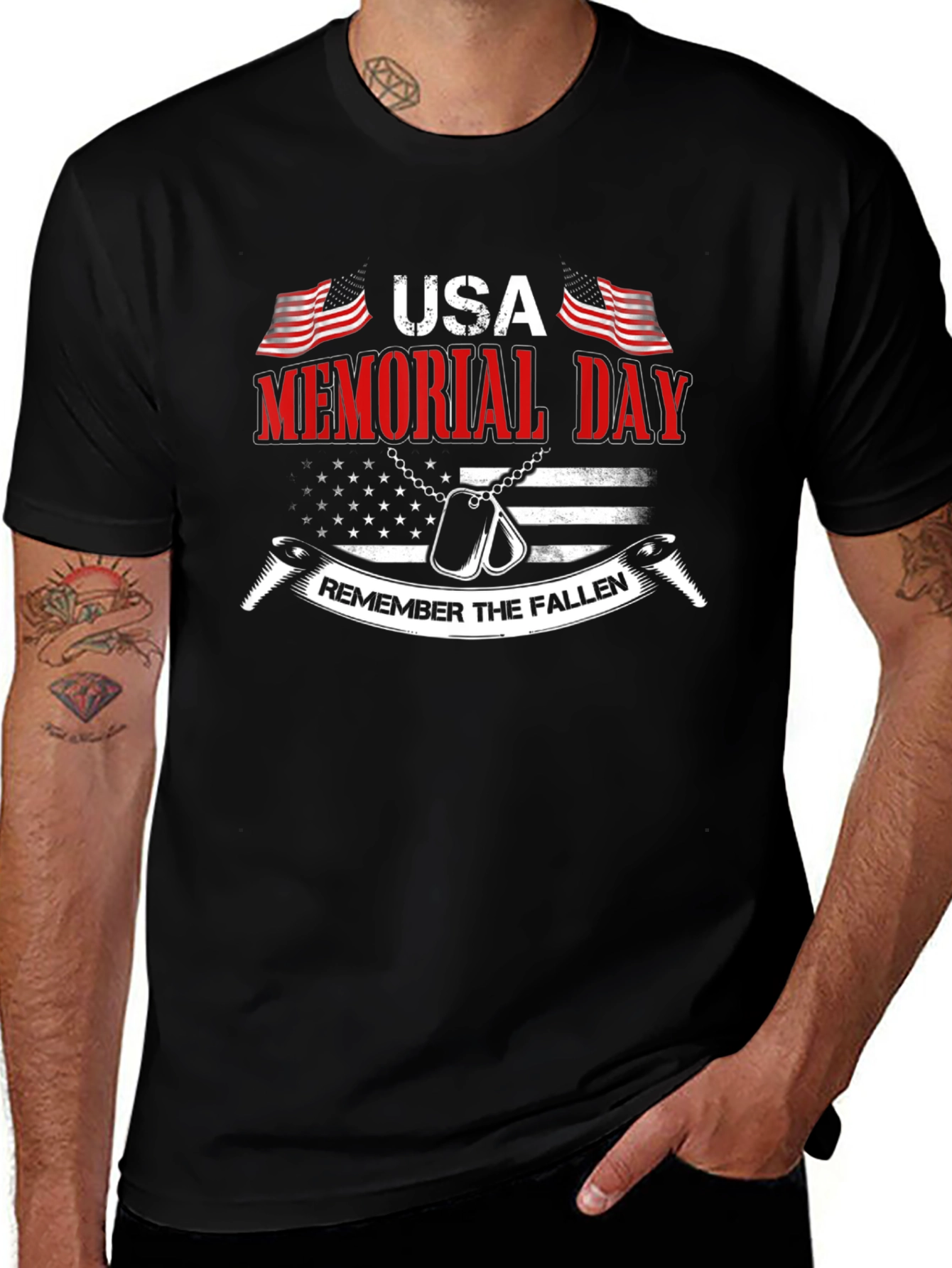USA Memorial Day T-Shirt - Remember the Fallen Graphic Tee