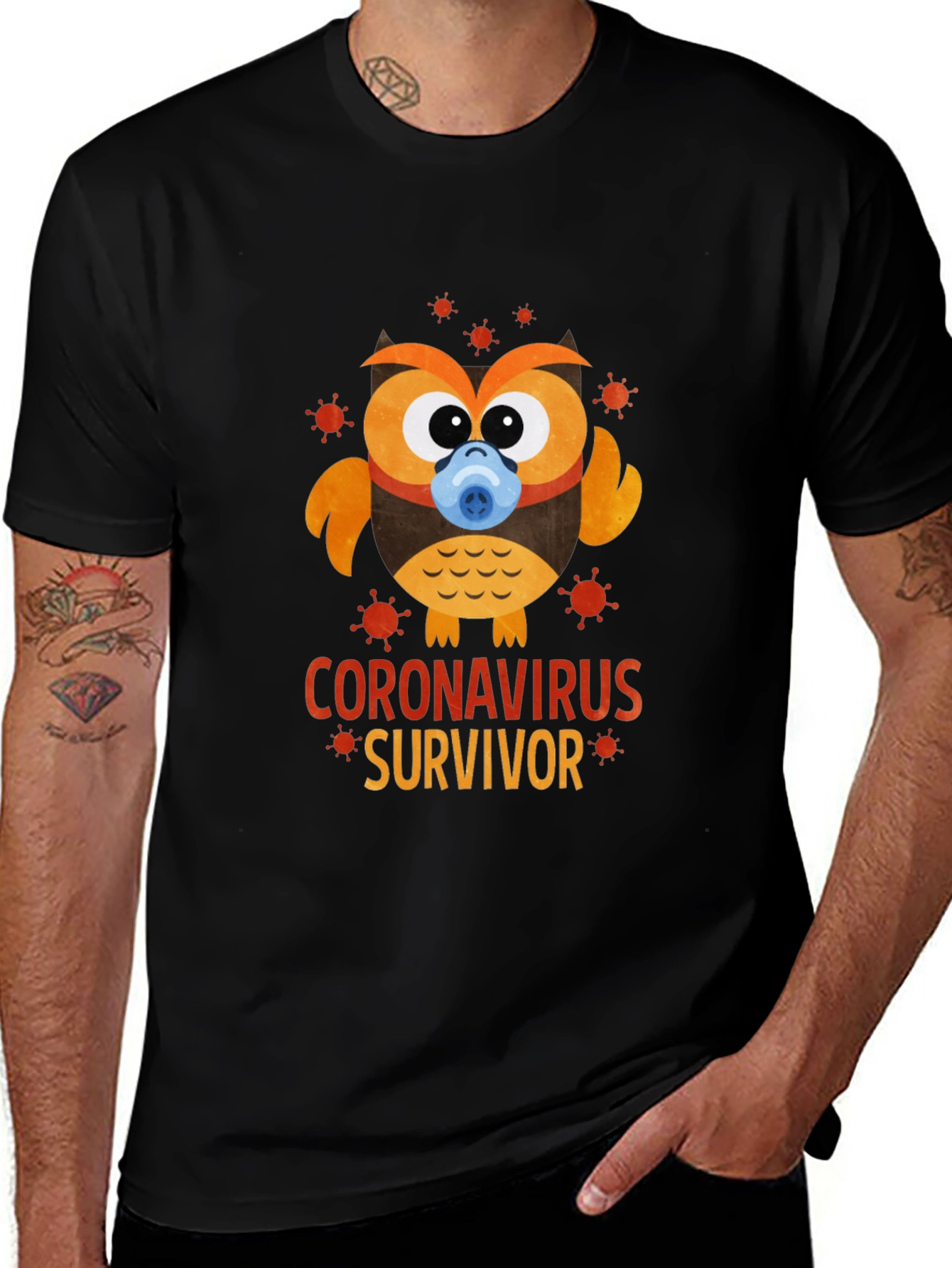 Variant 10 of Coronavirus Survivor Owl T-Shirt
