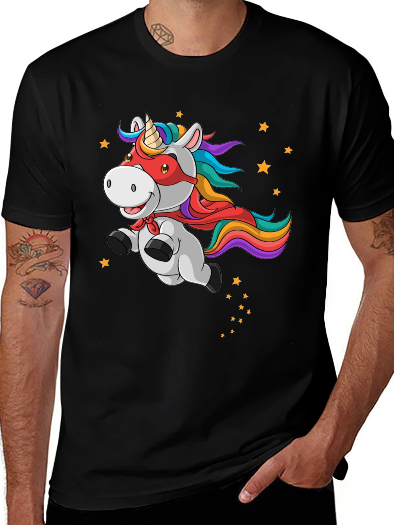 Variant 9 of Unicorn Superhero Men's Graphic T-Shirt