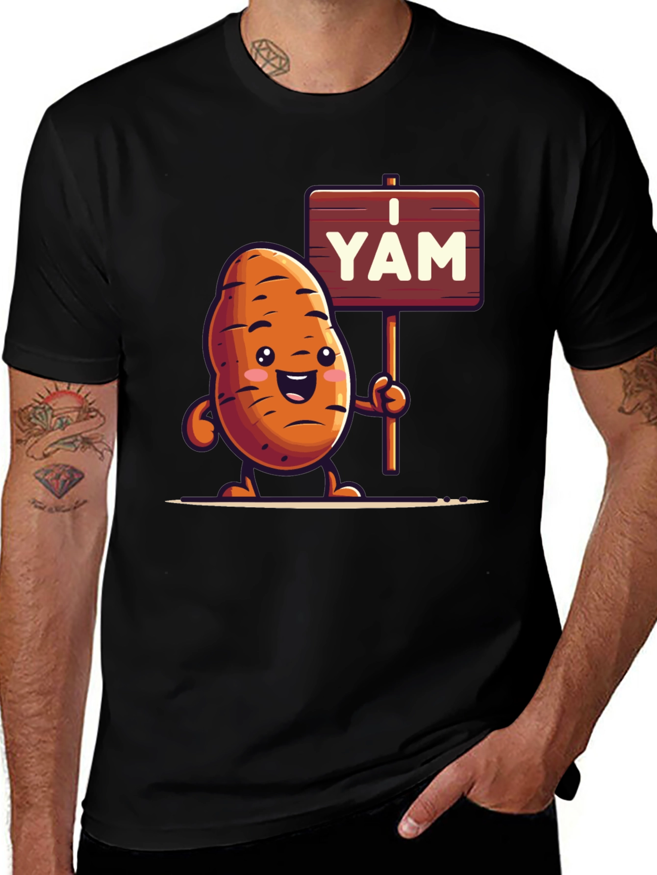 Variant 5 of Funny "I Yam" Cartoon T-Shirt