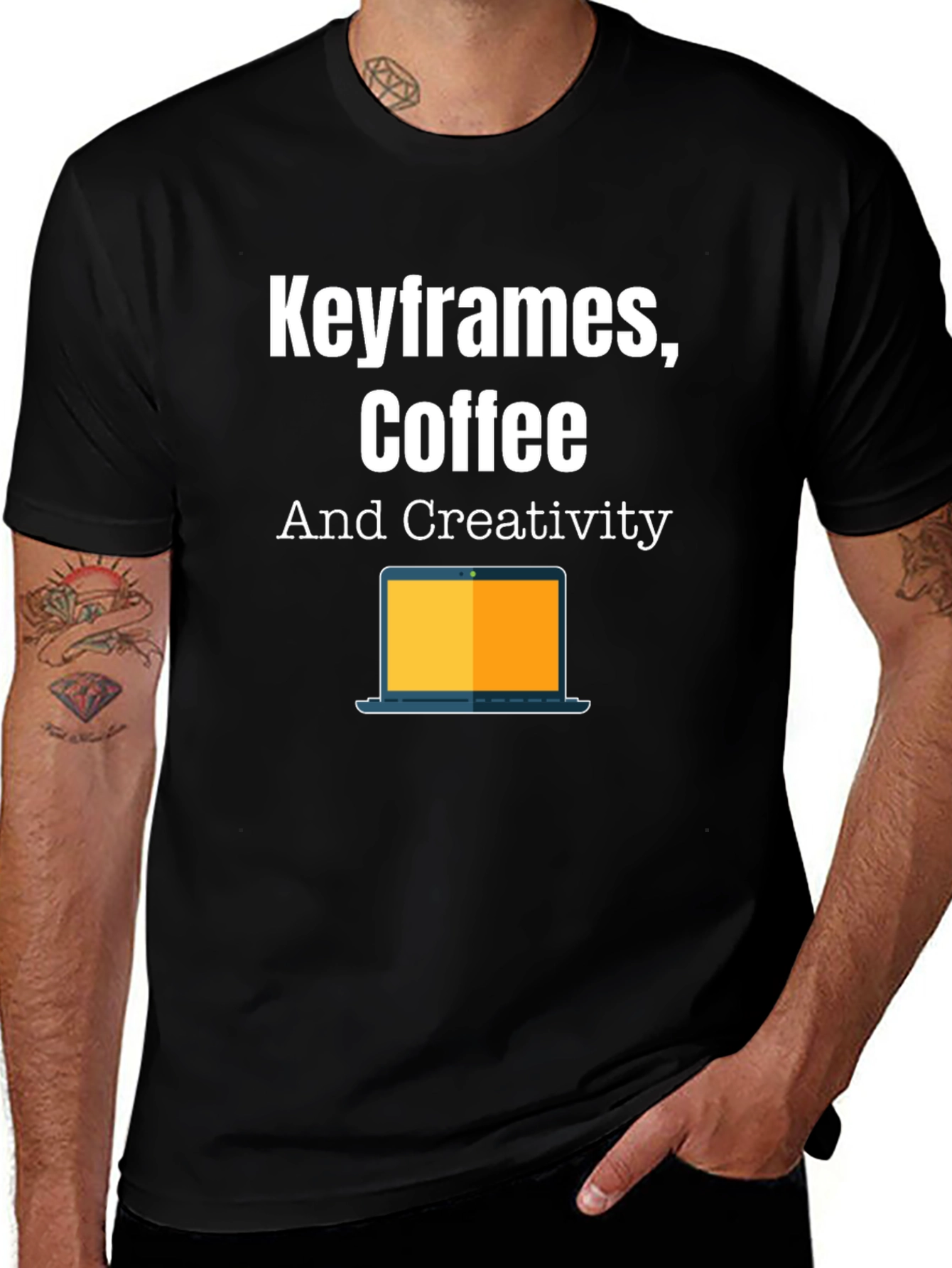 Variant 9 of Keyframes, Coffee, & Creativity Black T-Shirt