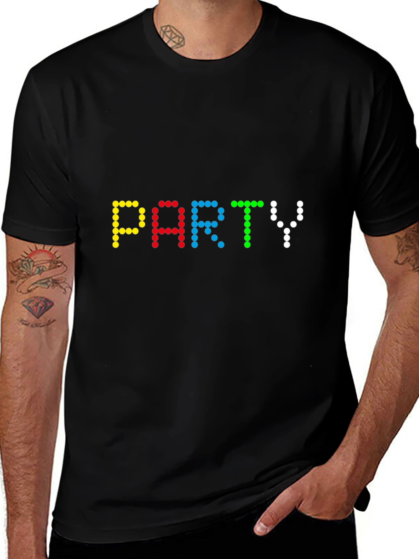 Party Dot Matrix Graphic T-Shirt
