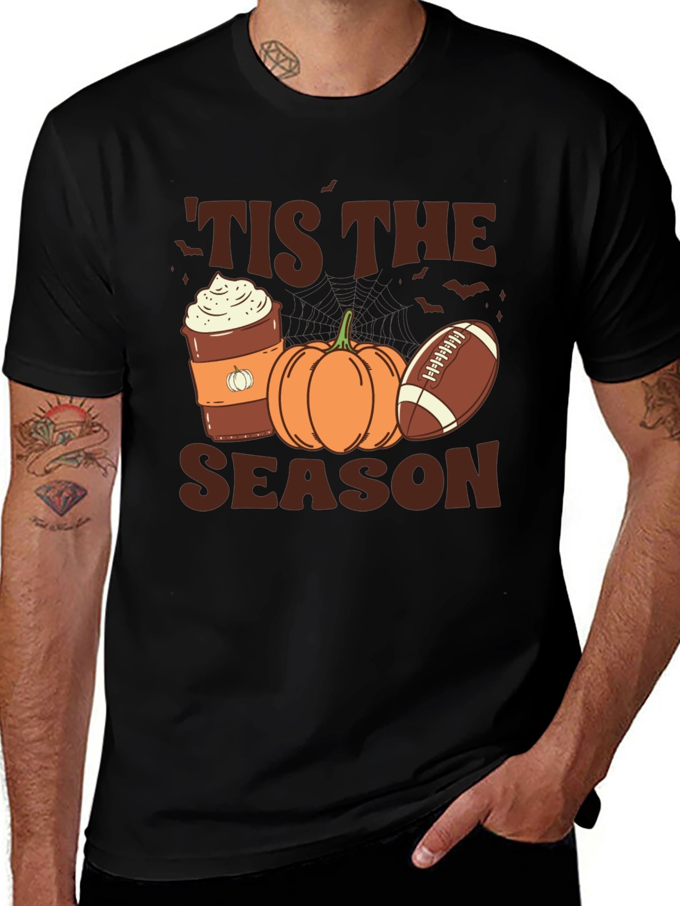Variant 22 of 'Tis The Season T-Shirt - Pumpkin Spice & Football