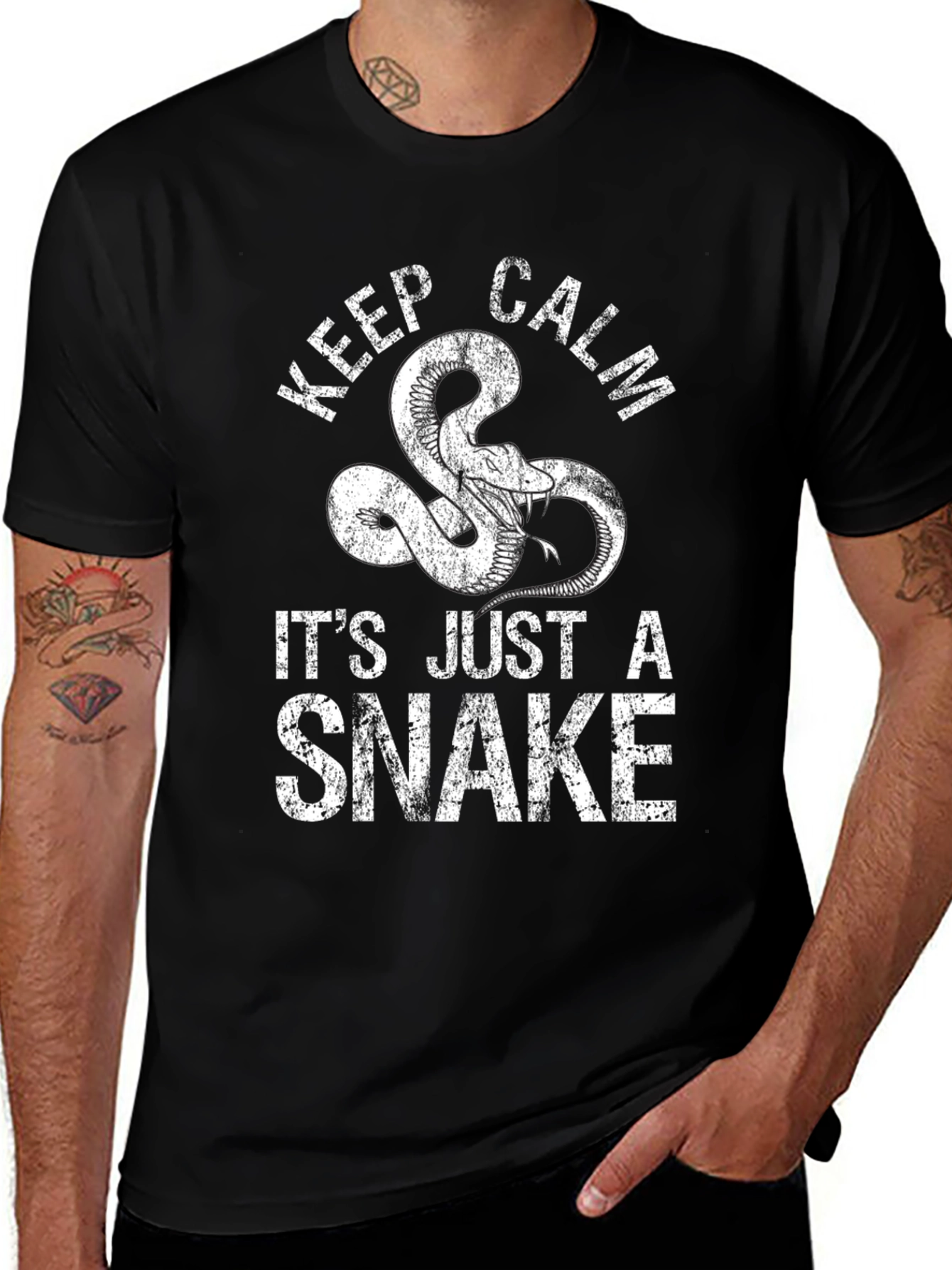 Variant 11 of Keep Calm It's Just A Snake Graphic T-Shirt