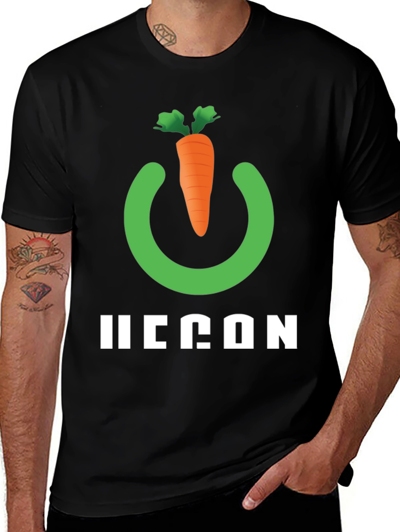 Variant 17 of Vegan Power T-Shirt - Carrot Edition