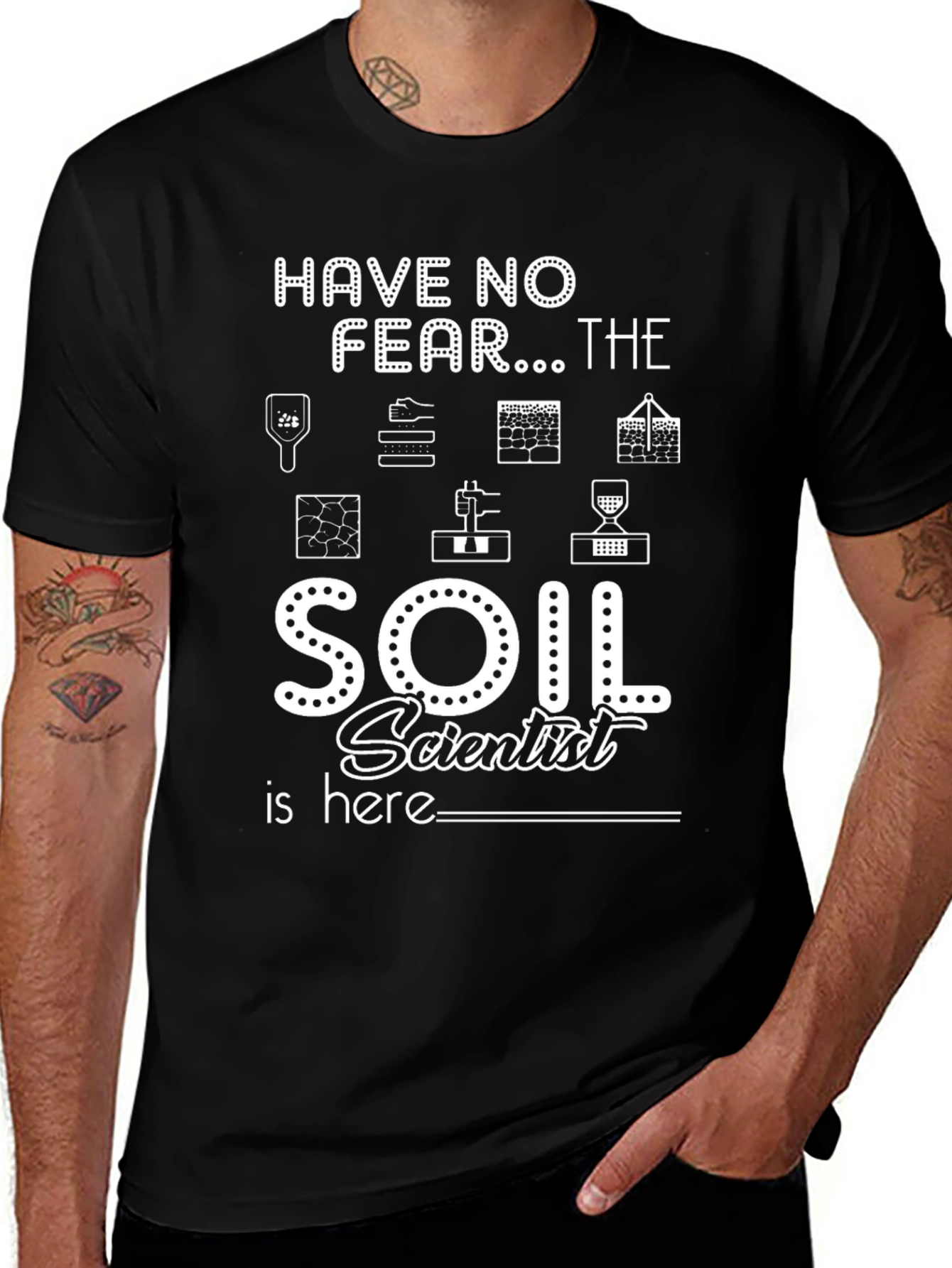 Soil Scientist T-Shirt - Black Cotton Graphic Tee