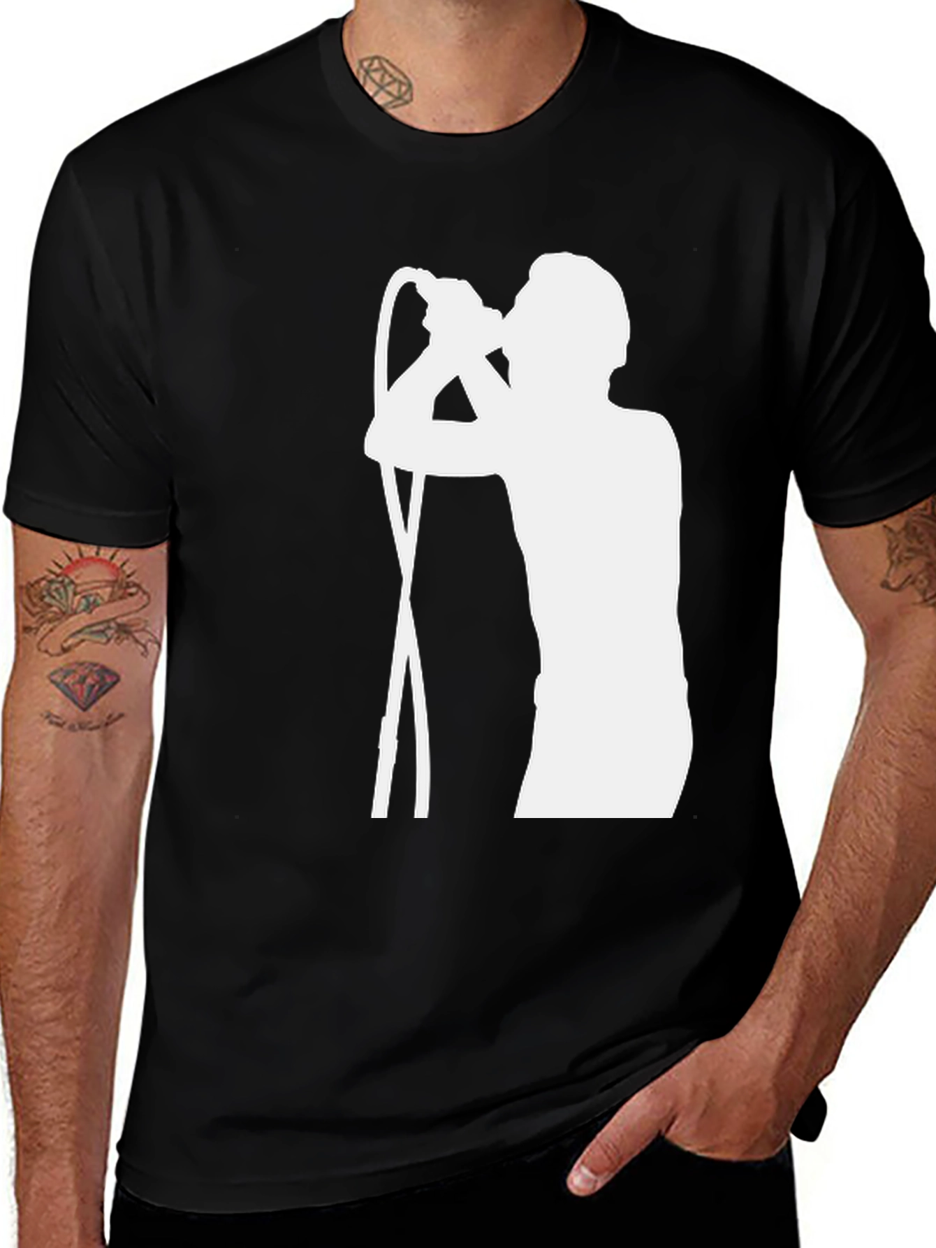 Variant 4 of Silhouette Singer Black Tee