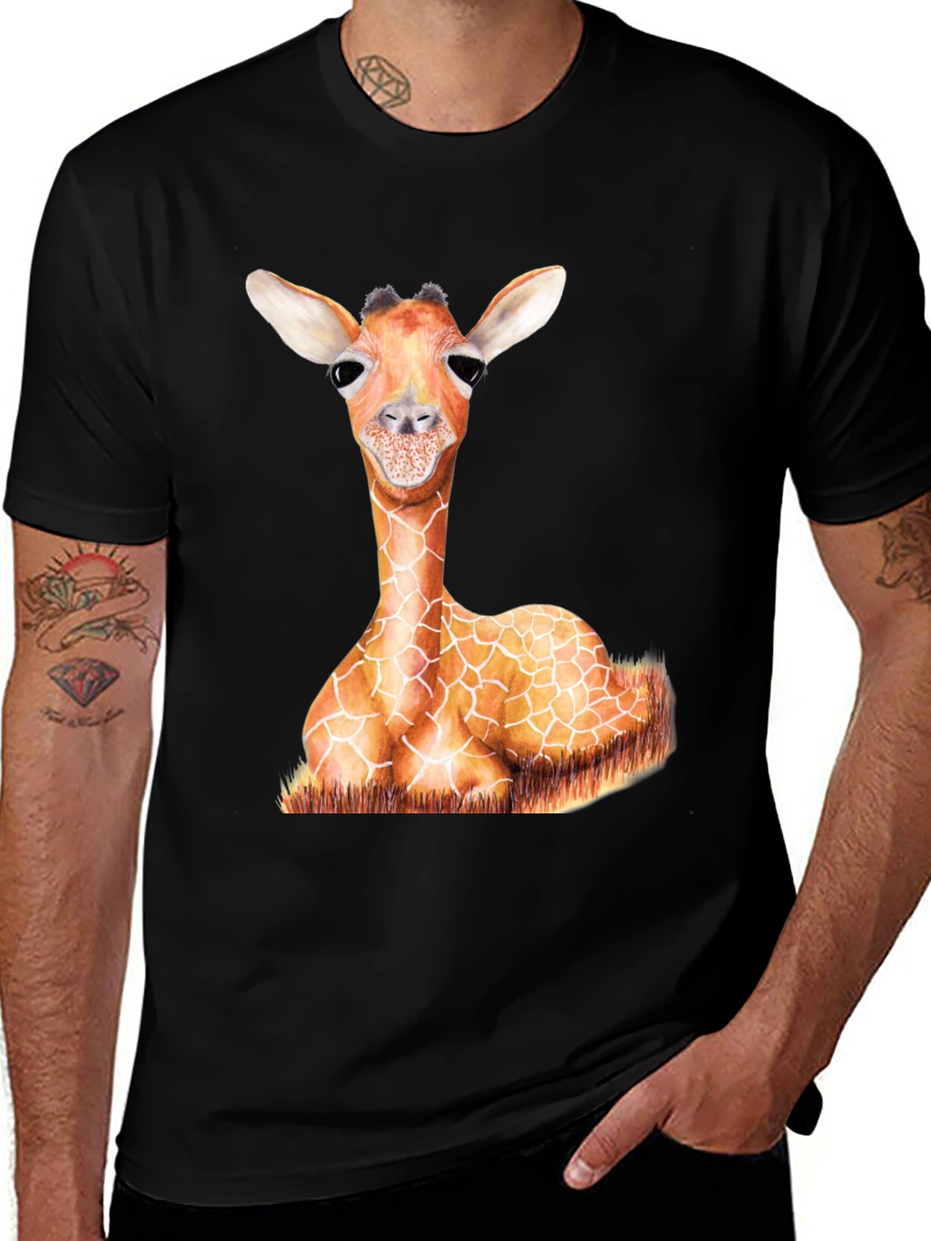 Variant 2 of Giraffe Graphic Tee