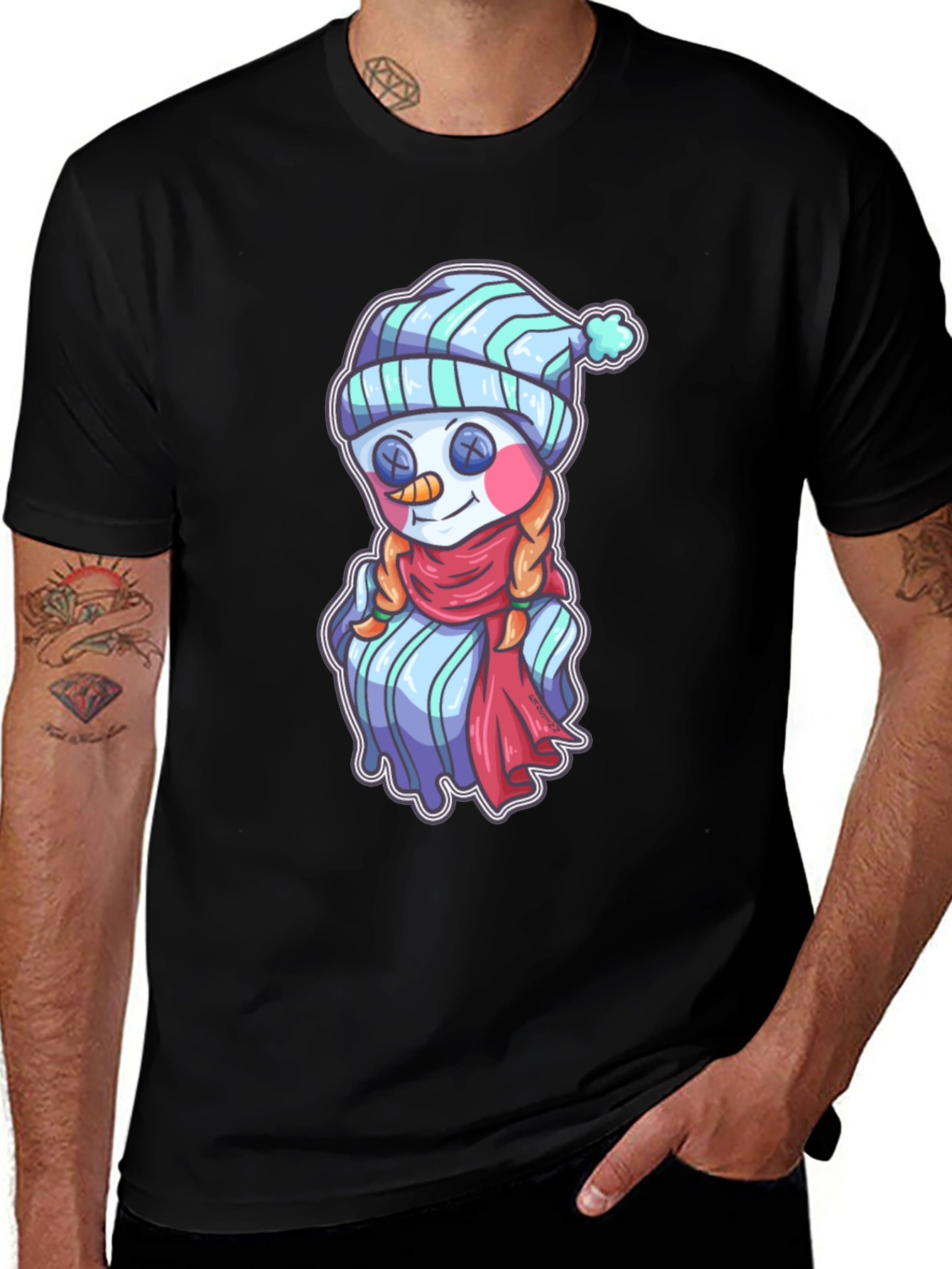 Variant 3 of Snowman T-Shirt: Festive Winter Apparel