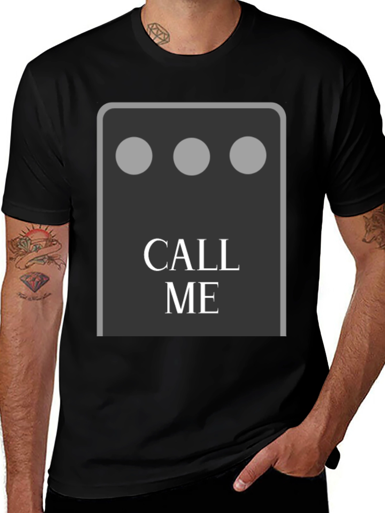 Variant 13 of Call Me Graphic Tee - Fun & Unique Design