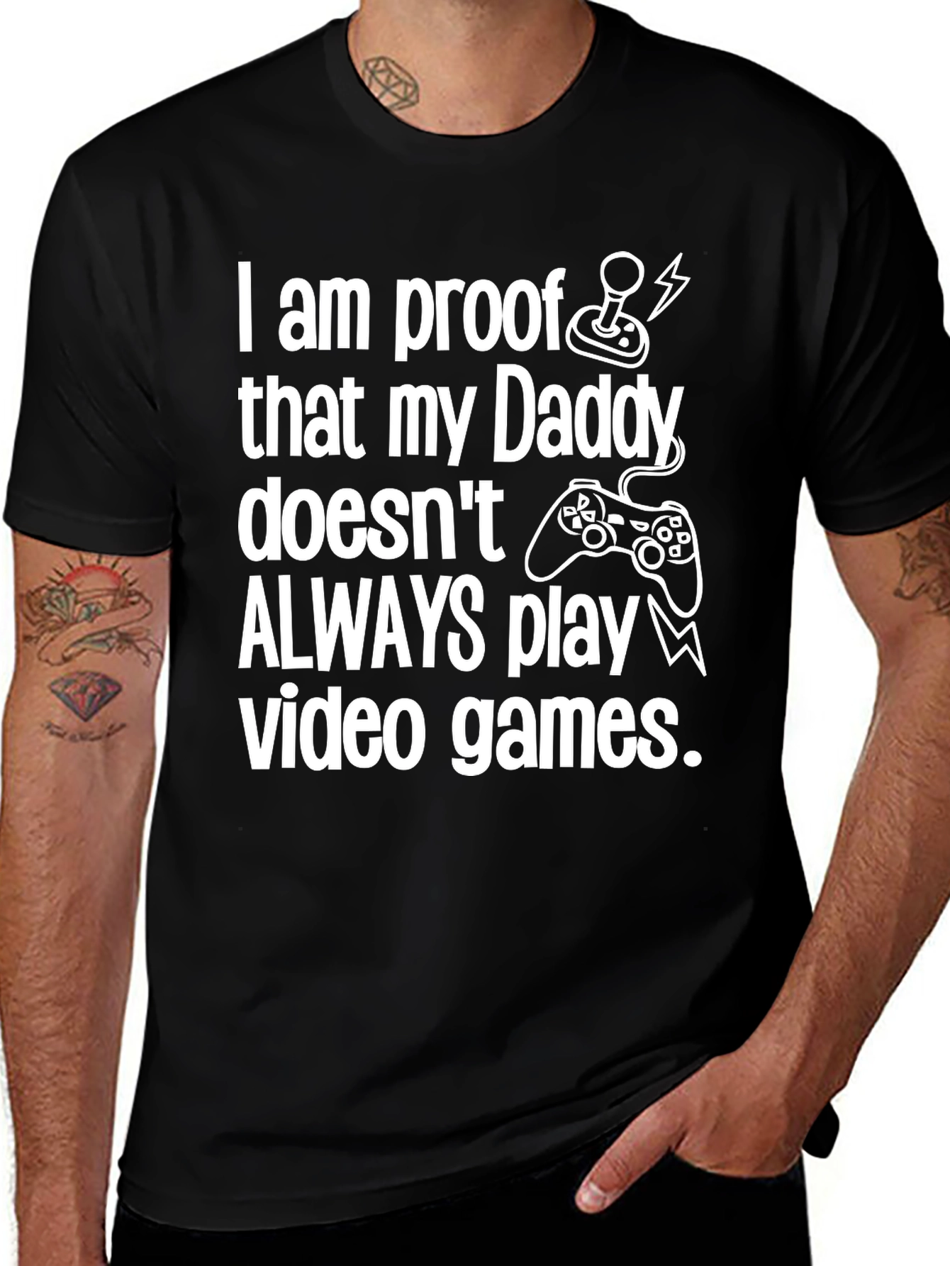 Variant 11 of Funny Gamer Dad T-Shirt - "I am Proof"