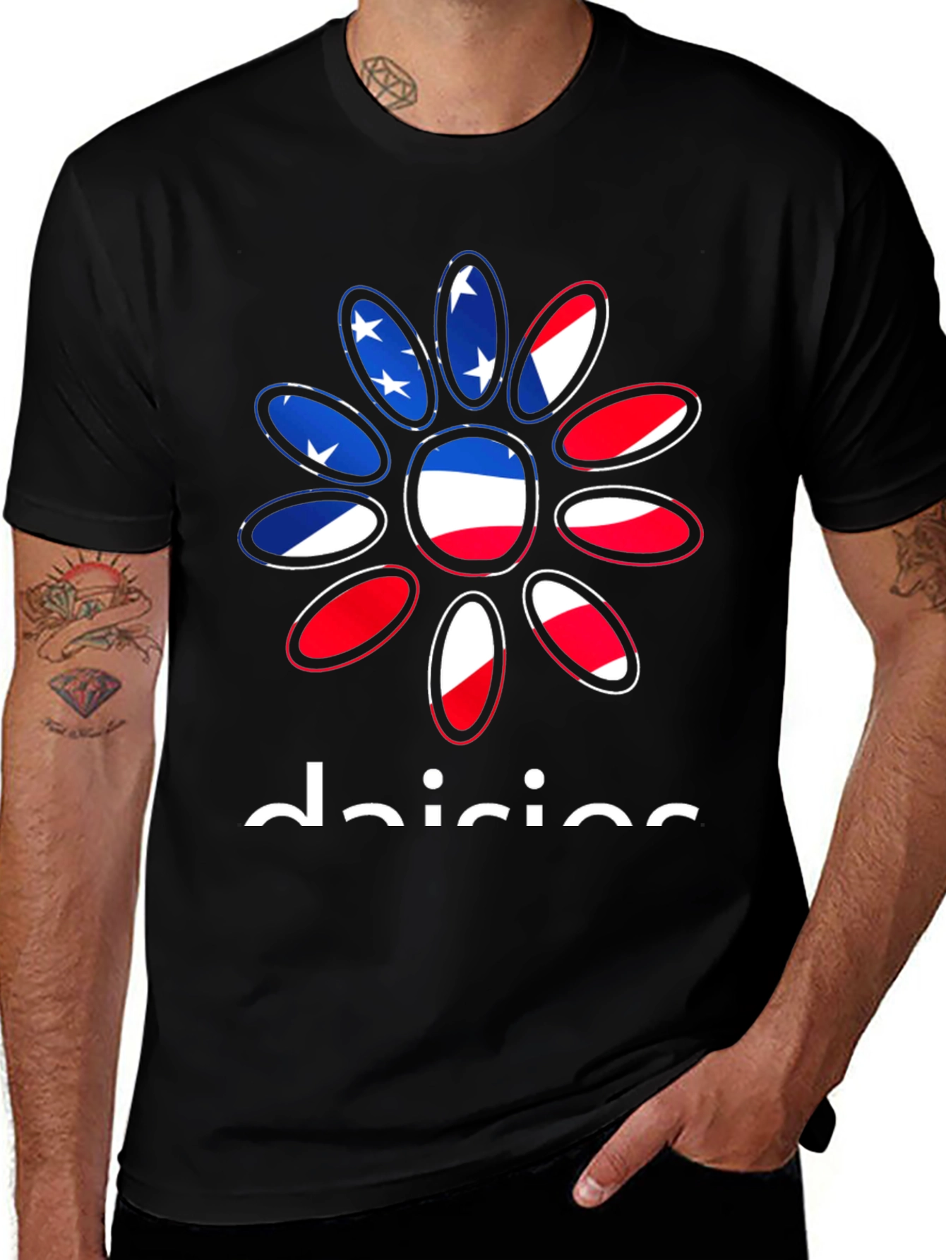Variant 29 of American Flag Daisy Graphic Tee