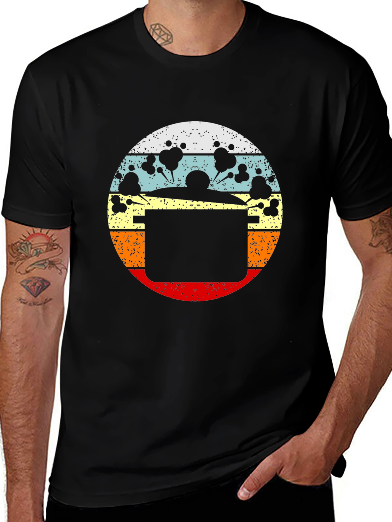 Variant 5 of Retro Slow Cooker Graphic Tee - Black