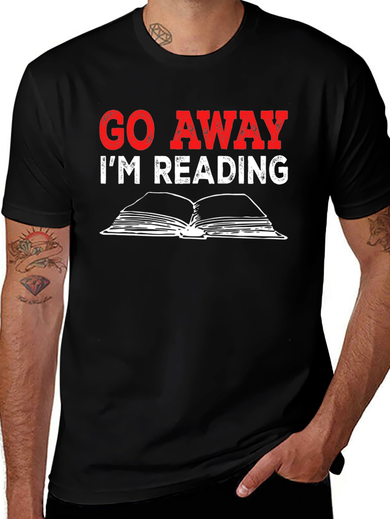 Variant 16 of Go Away I'm Reading Graphic T-Shirt