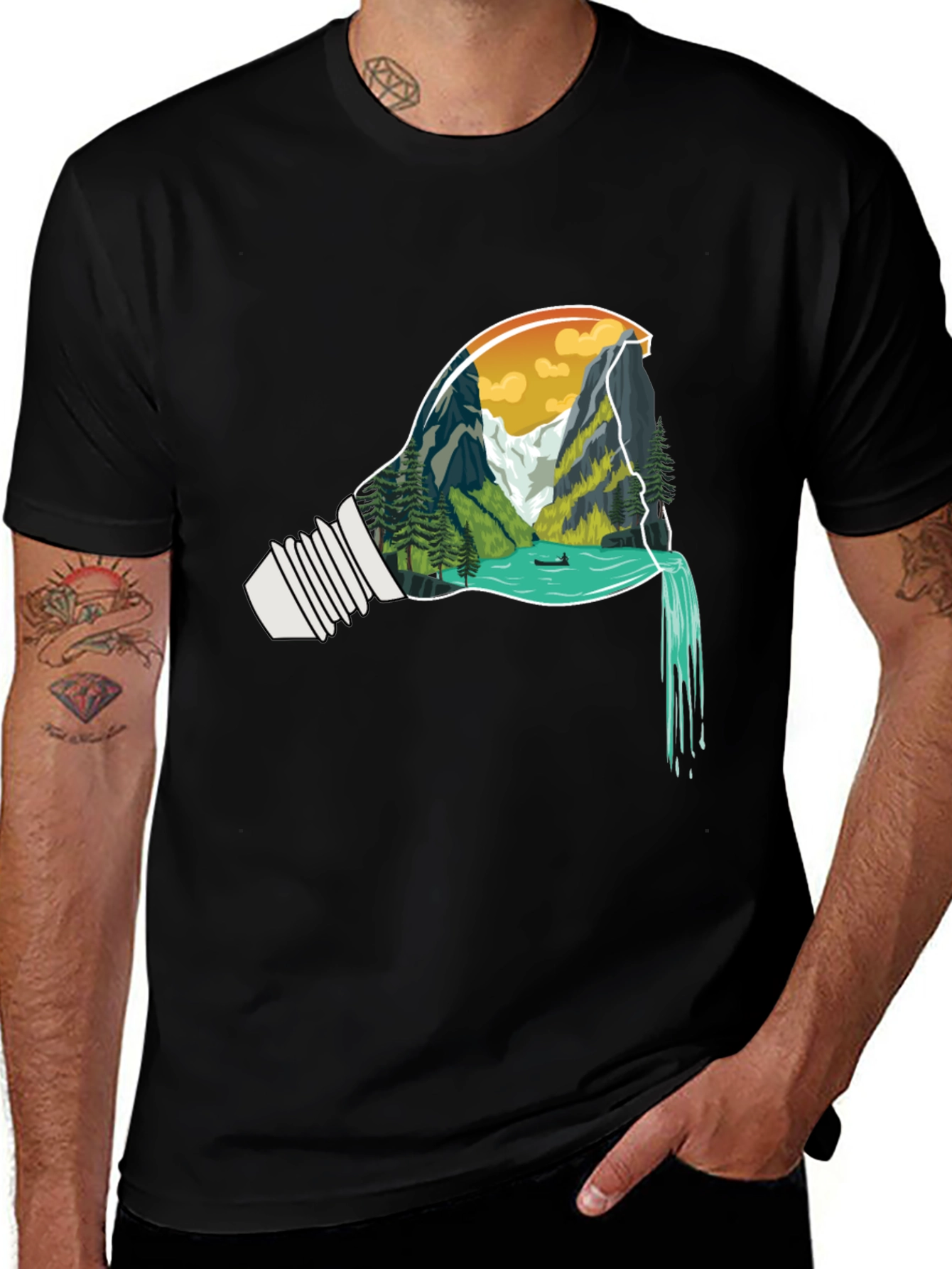 Nature in Lightbulb Graphic Tee