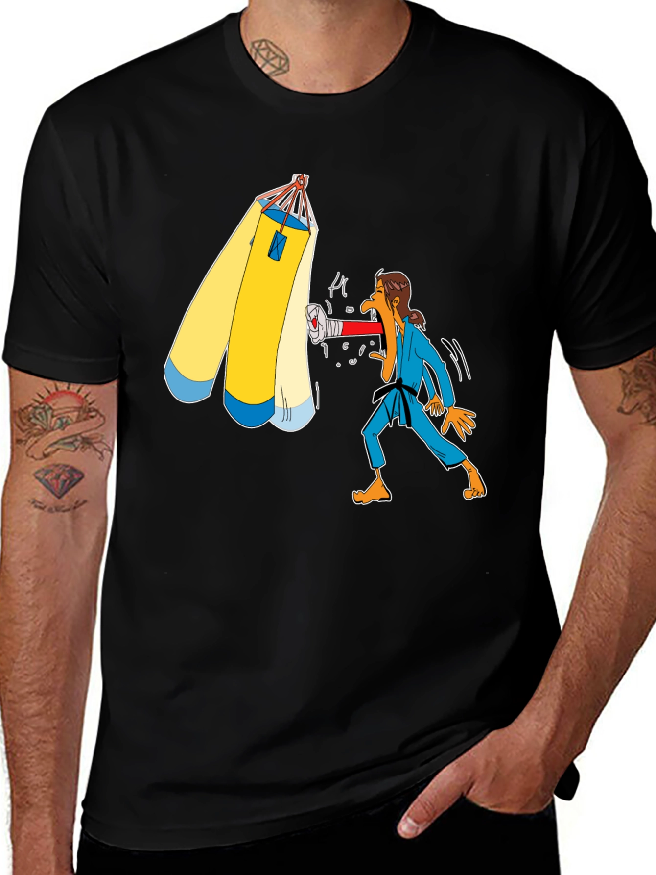 Variant 23 of Cartoon Karate Punch T-Shirt