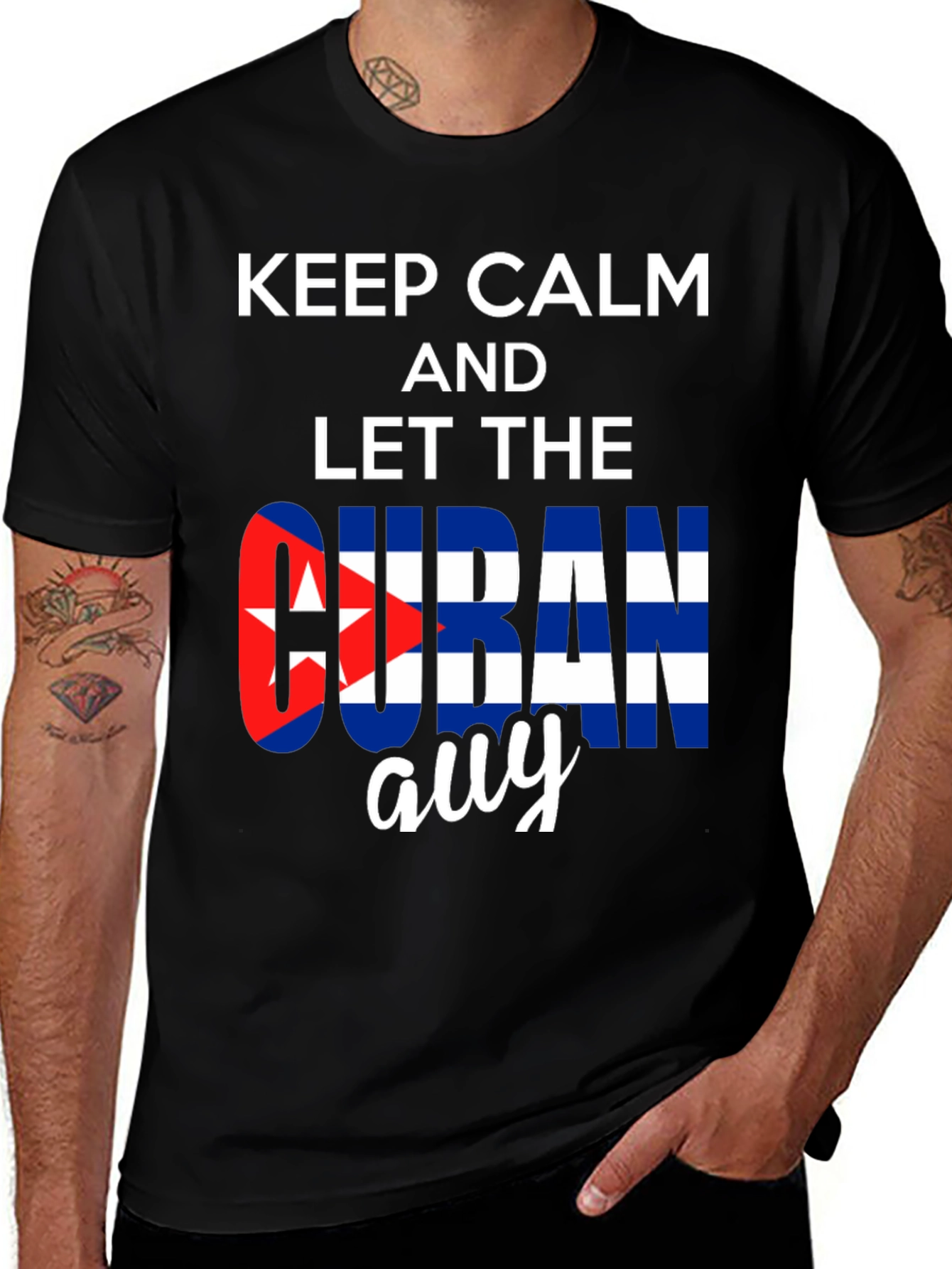 Keep Calm Cuban Guy T-Shirt - Stylish Patriotic Tee