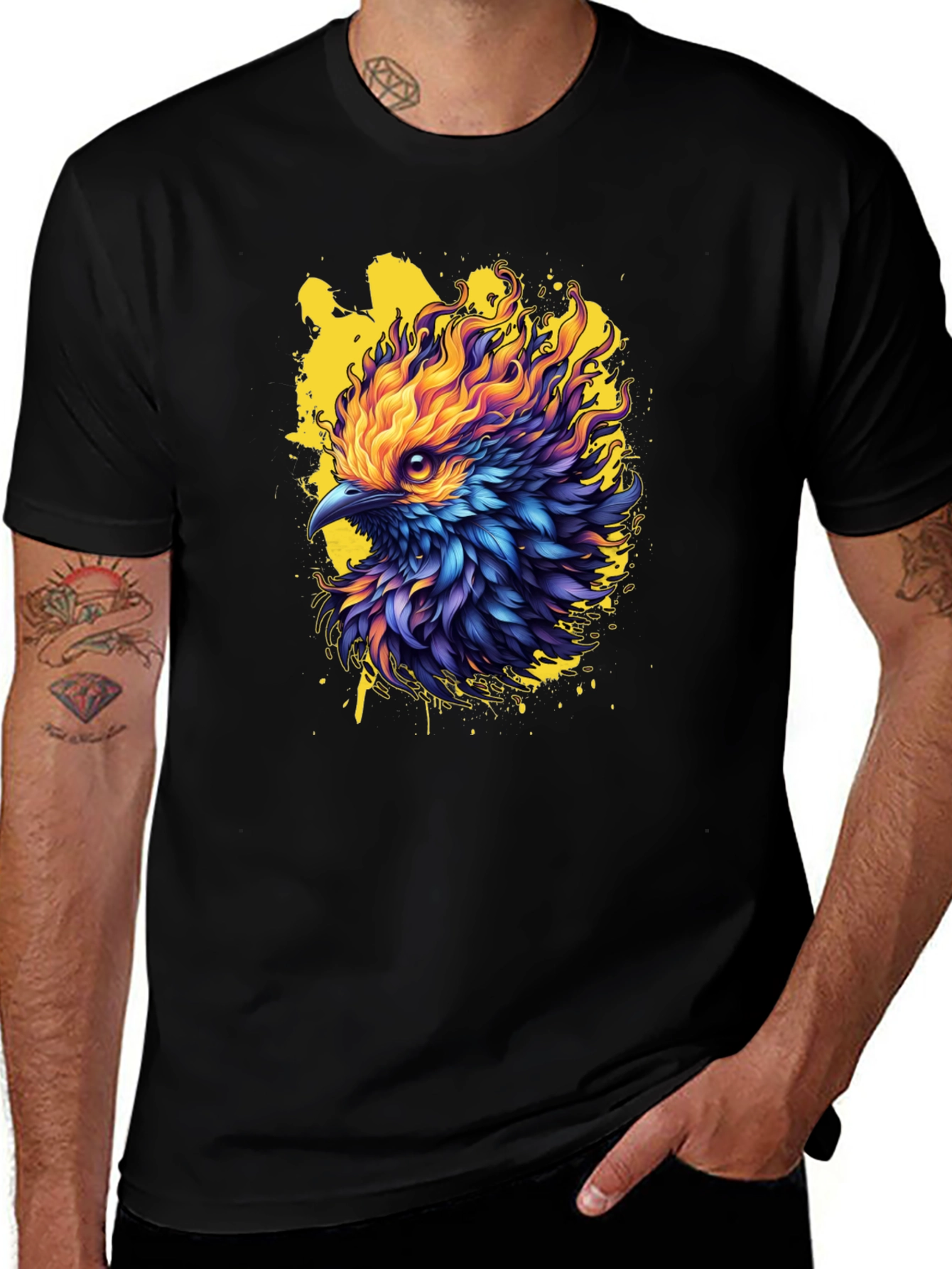 Variant 29 of Fiery Phoenix Graphic Tee - Bold Statement Shirt