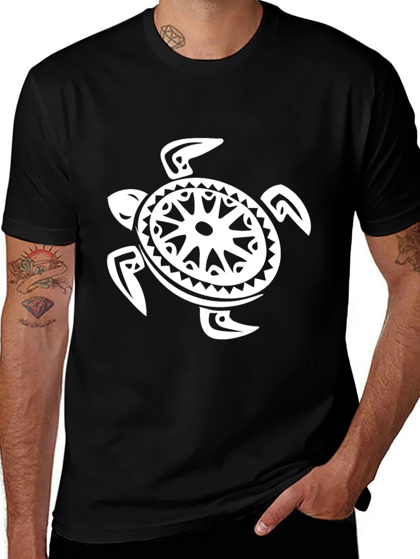 Variant 12 of Tribal Turtle Graphic Tee