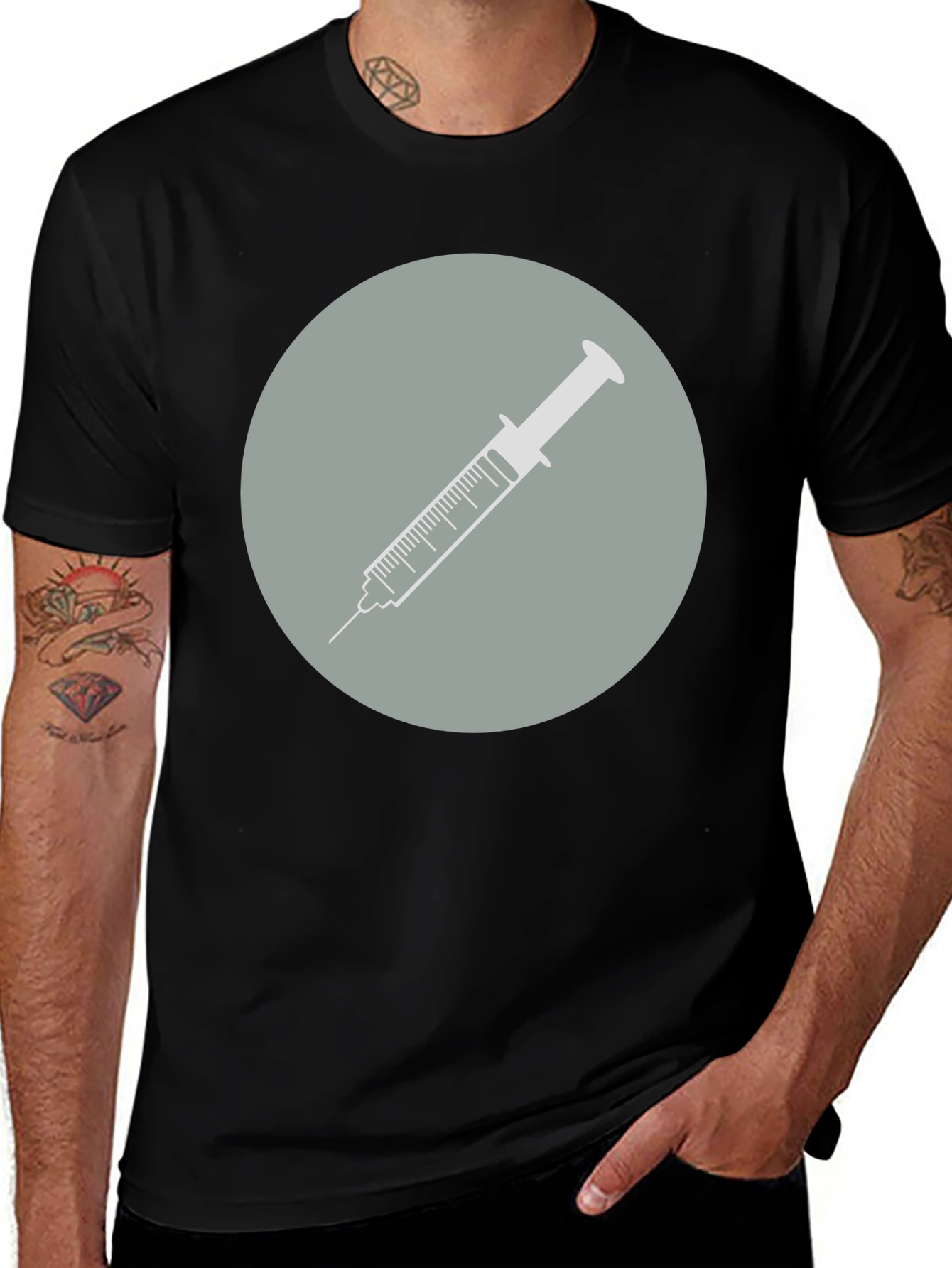 Variant 5 of Vaccine Syringe Graphic Tee - Unisex T-Shirt