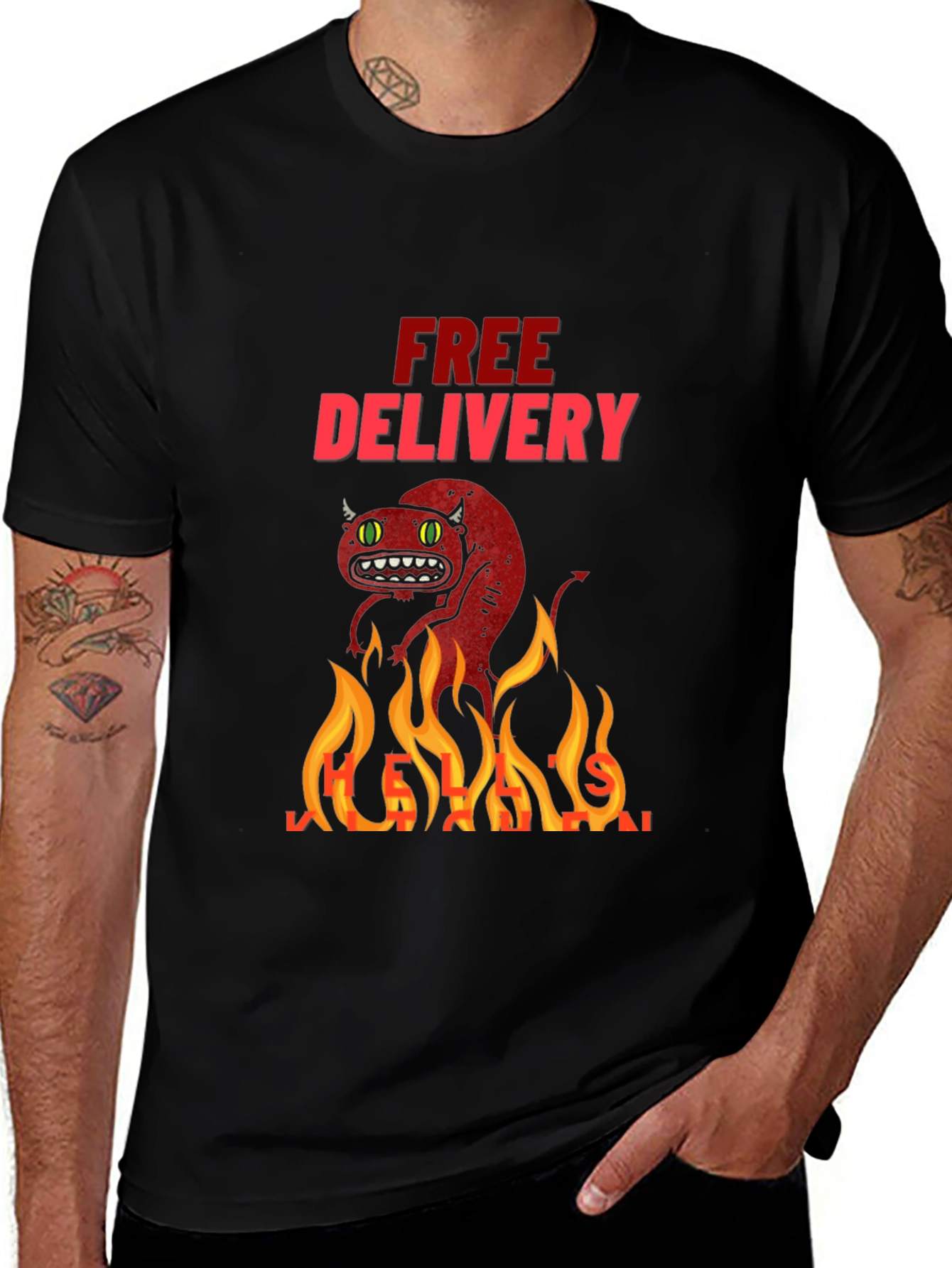 Variant 21 of Fiery Free Delivery Tee