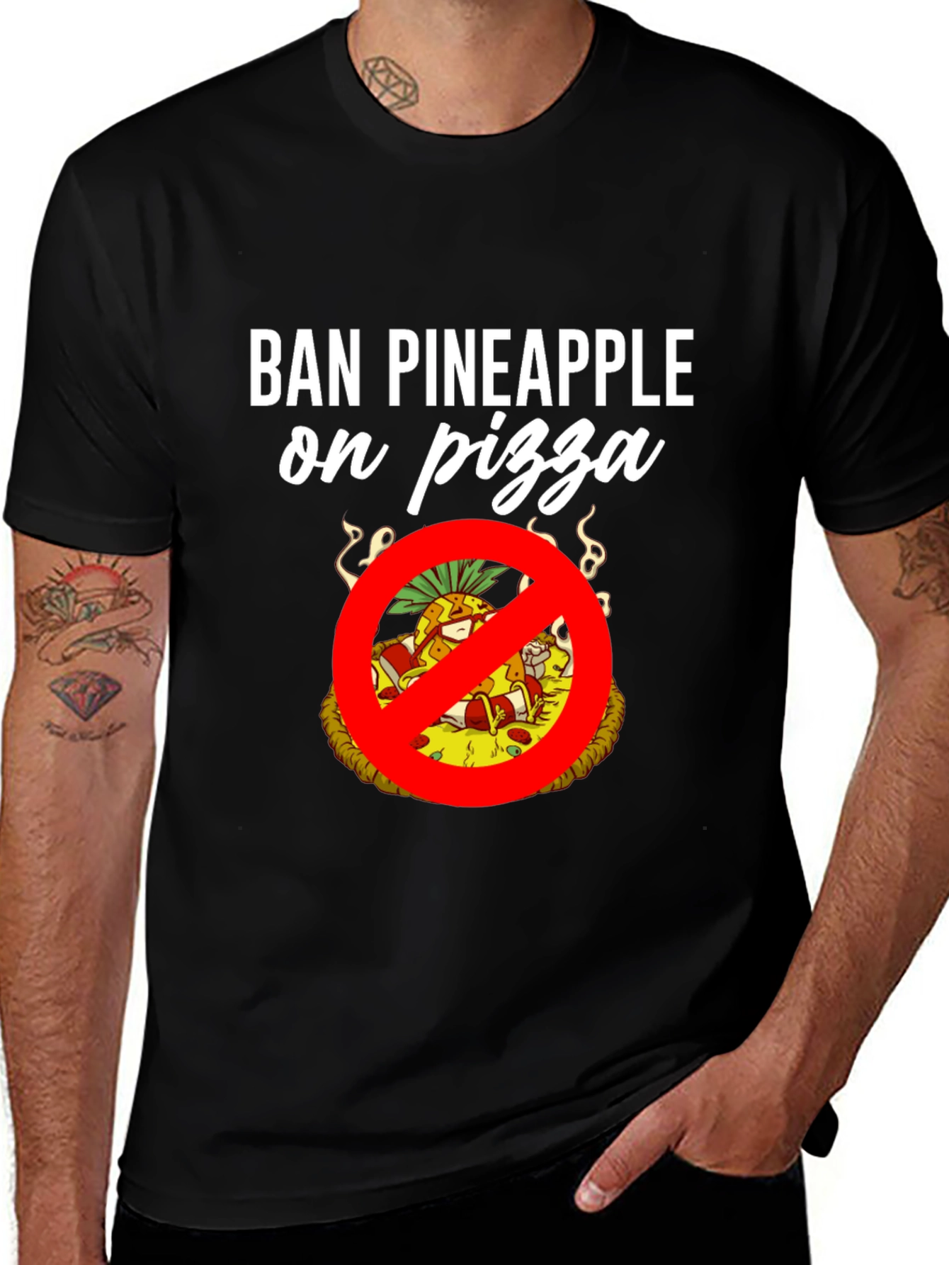Variant 21 of Ban Pineapple on Pizza Graphic T-Shirt
