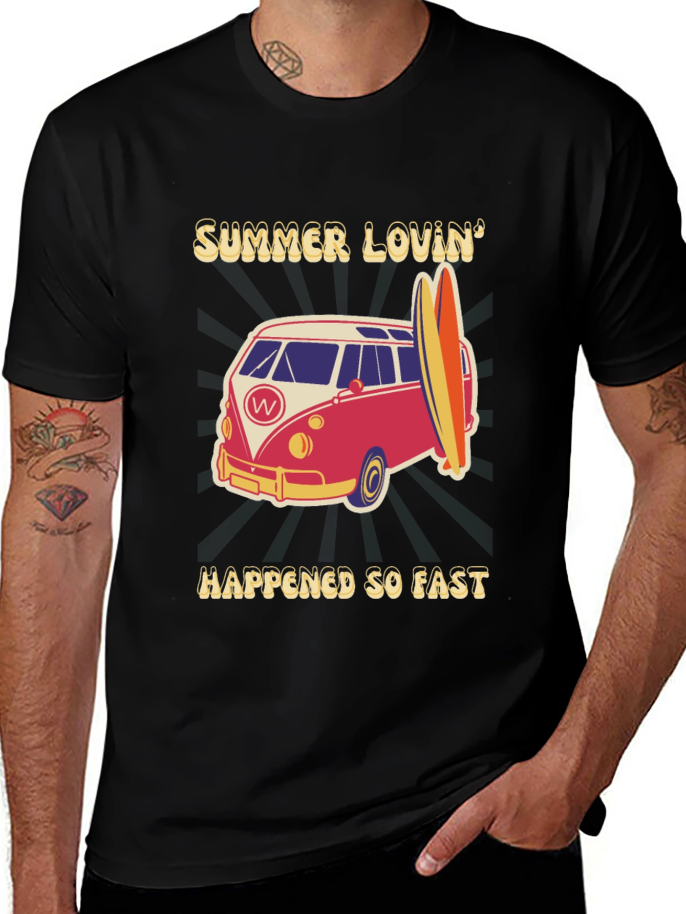 Variant 3 of Summer Lovin' T-Shirt - Retro Beach Van