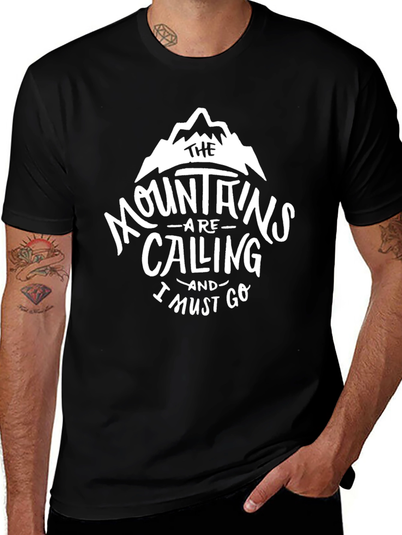 Variant 23 of Mountains are Calling Graphic T-Shirt