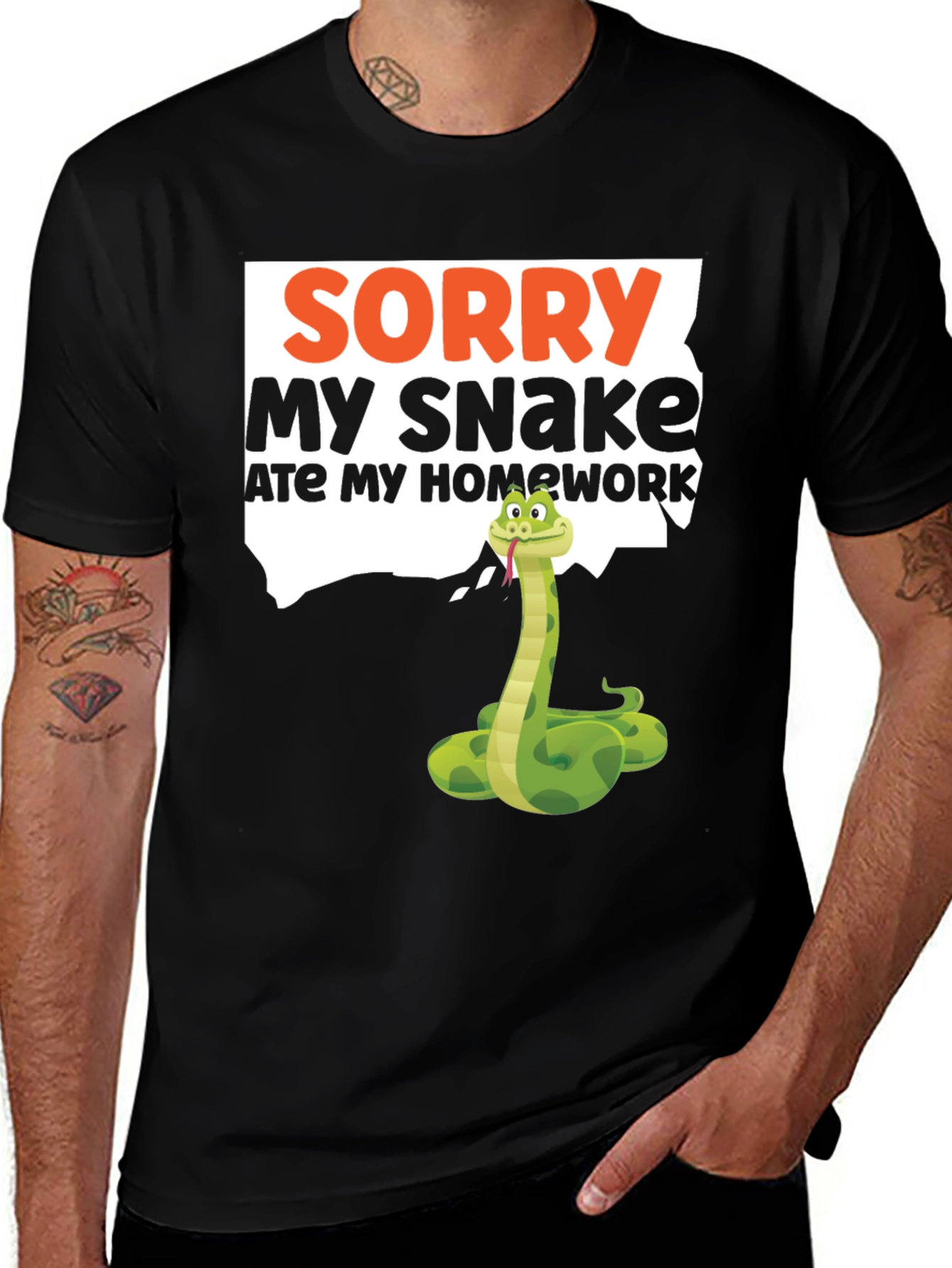 Variant 5 of Sorry My Snake Ate My Homework T-Shirt